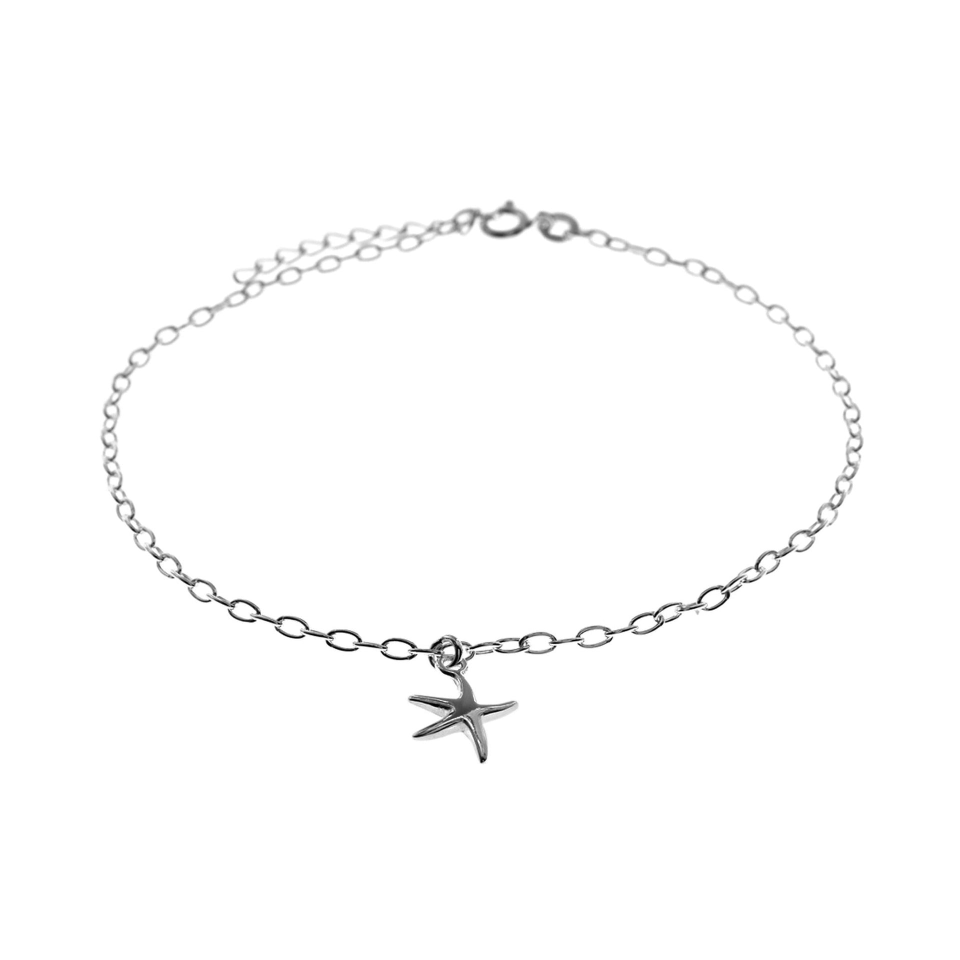 Mila starfish silver anklet