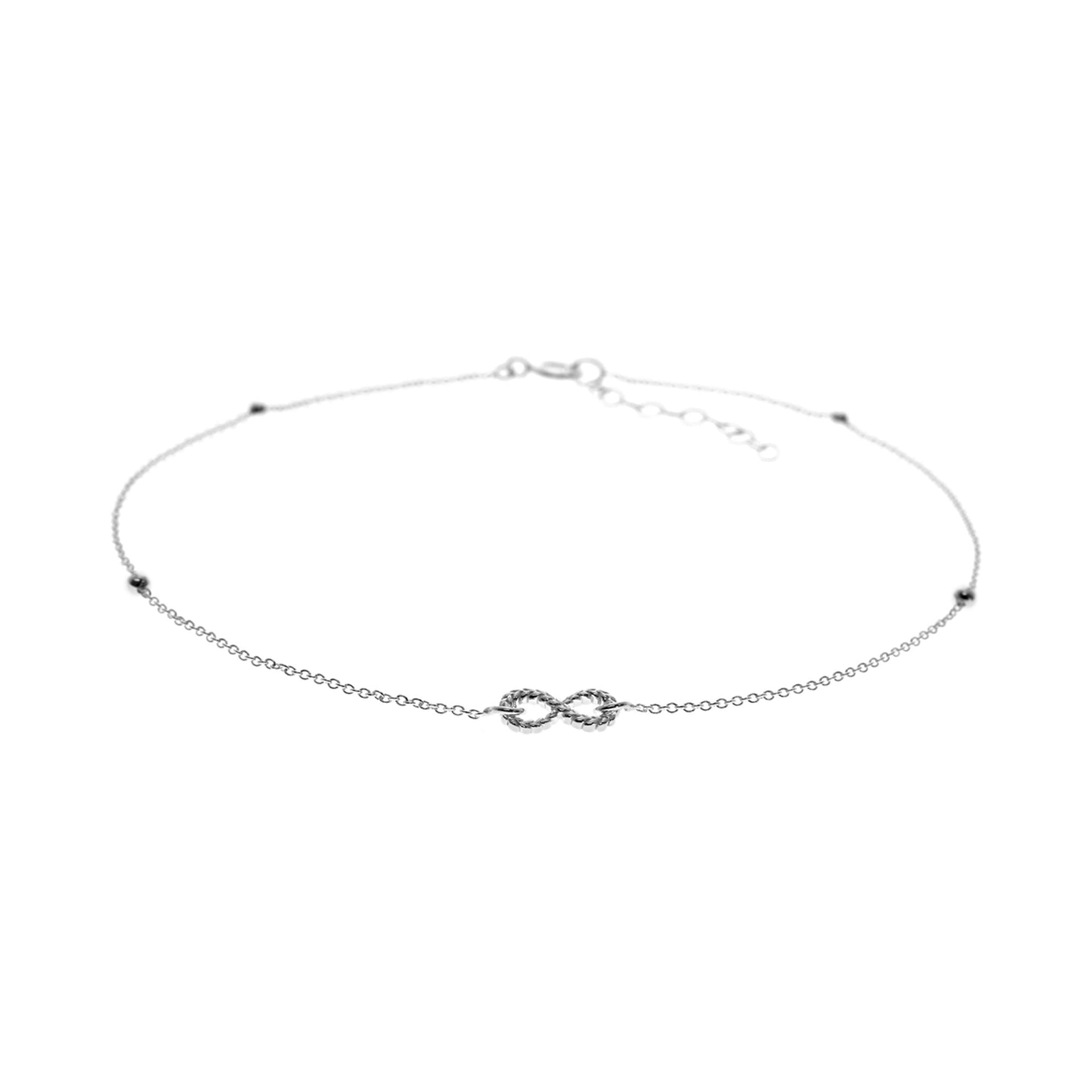 Lara infinity silver anklet
