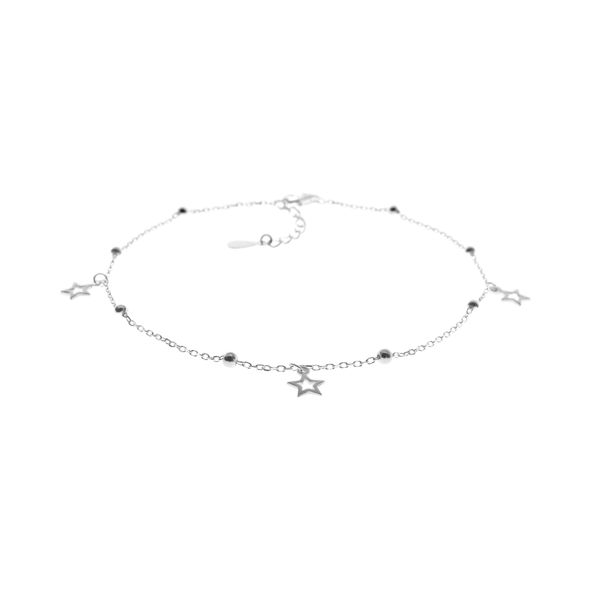 Faith sliding stars ankle chain