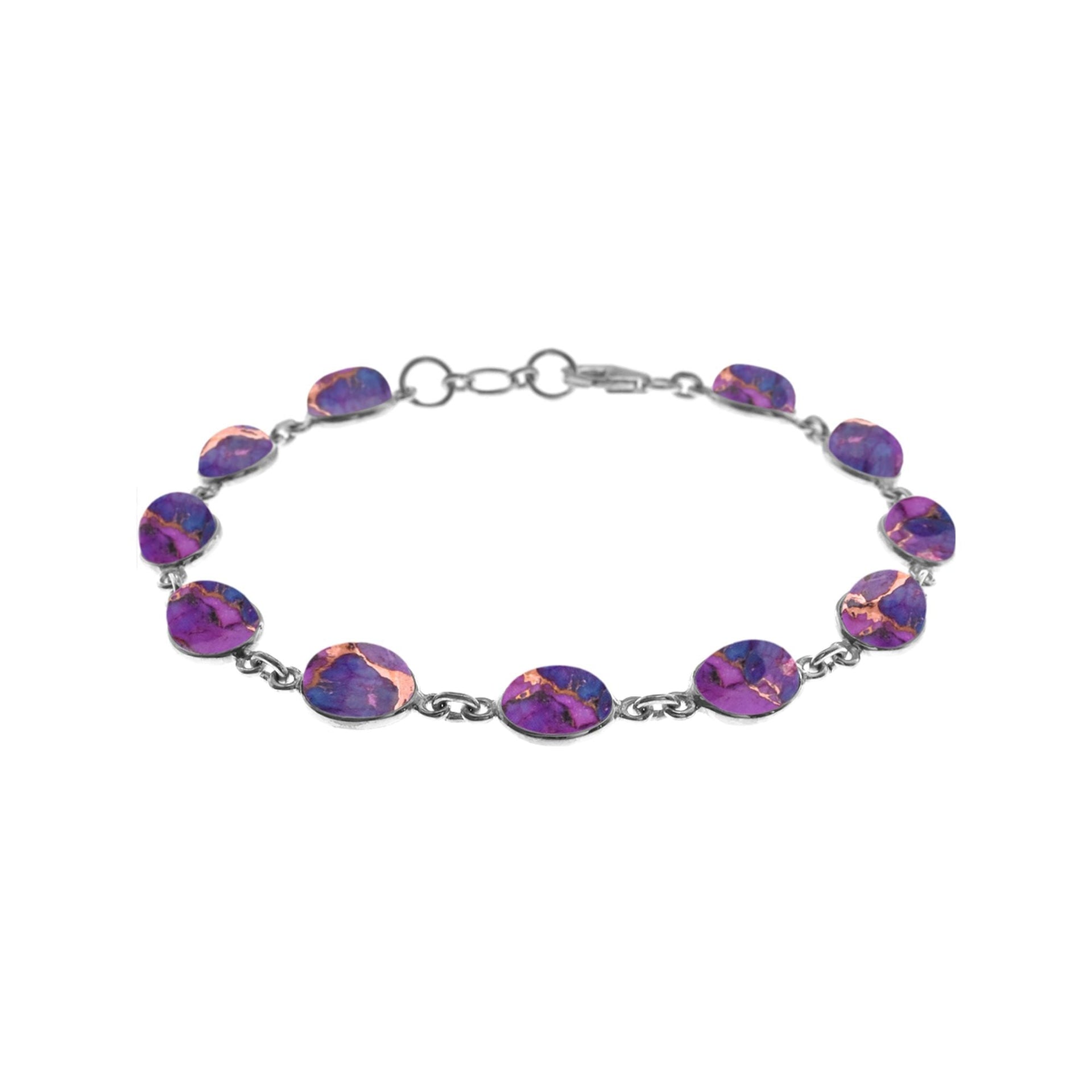 Bridget oval purple mohave turquoise and silver bracelet