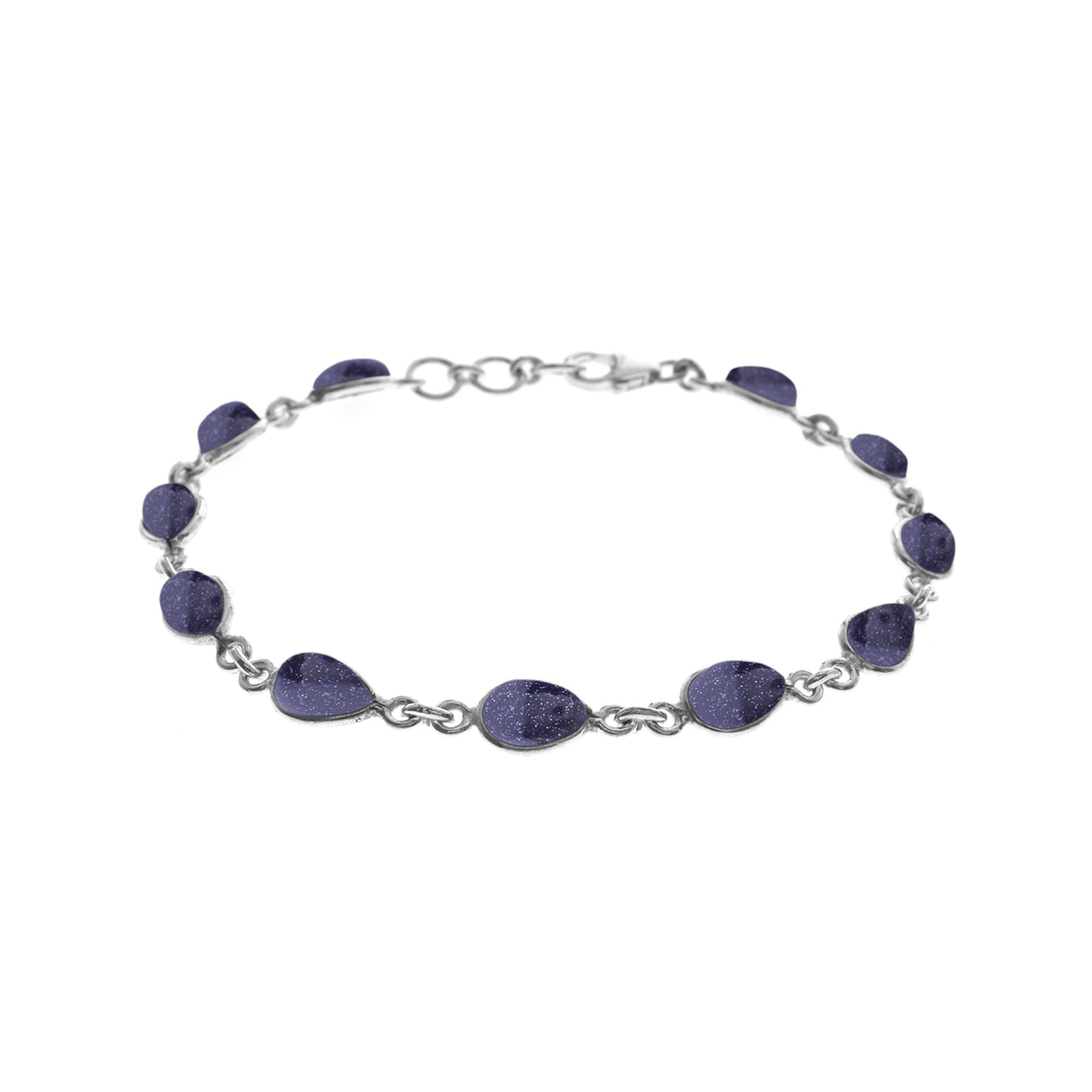 Bridget teardrop blue goldstone bracelet