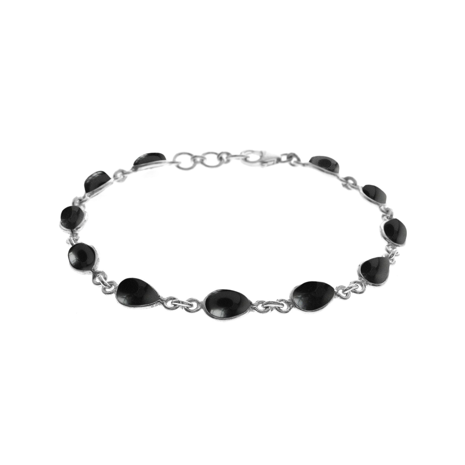 Bridget teardrop black onyx bracelet