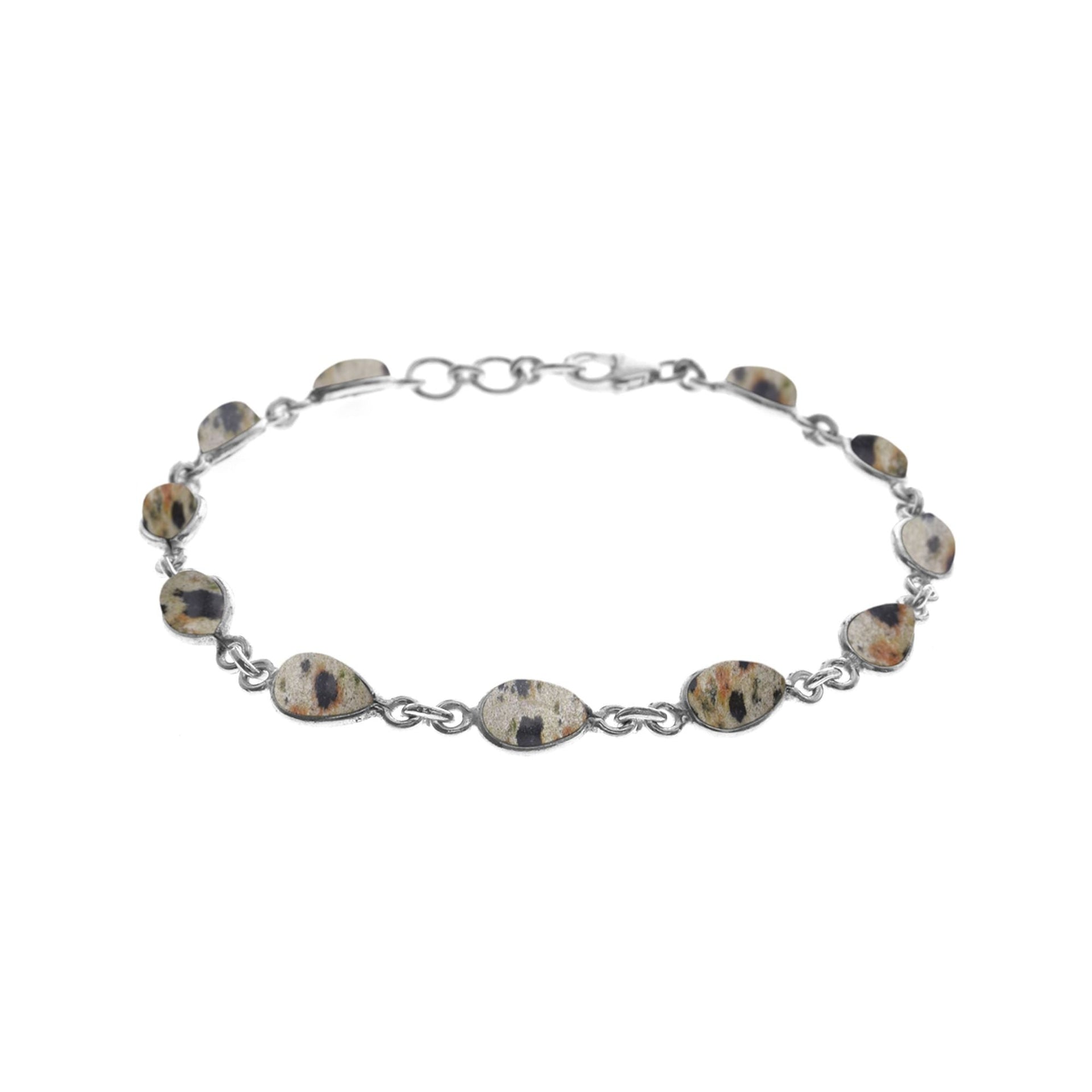 Bridget teardrop dalmatian jasper bracelet