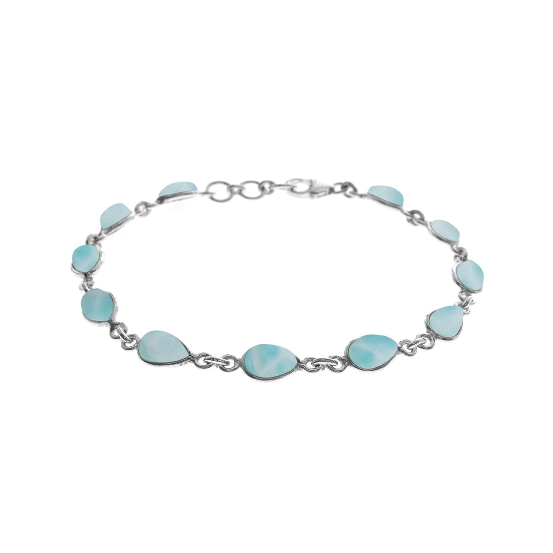 Bridget teardrop larimar bracelet