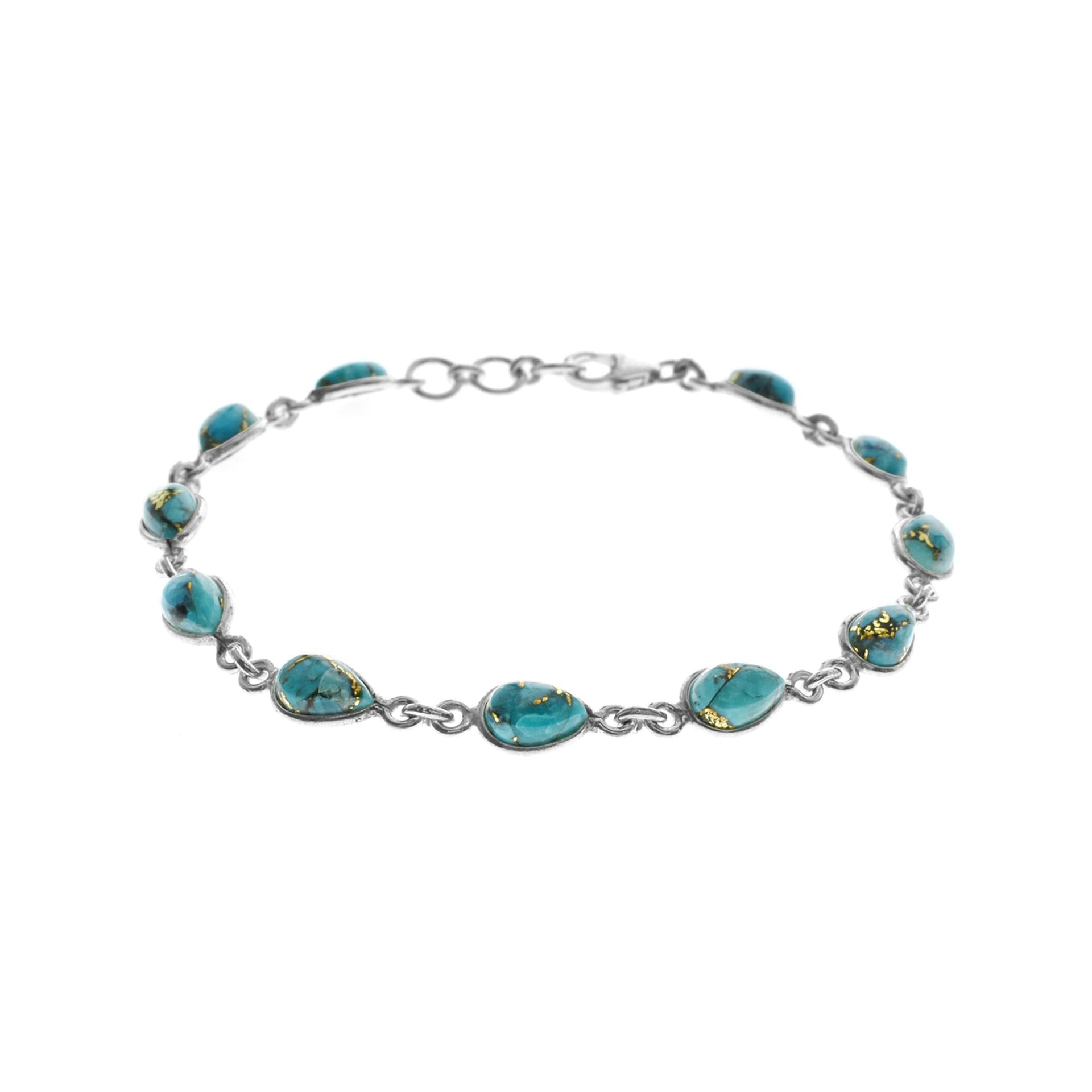 Bridget teardrop blue mohave turquoise bracelet