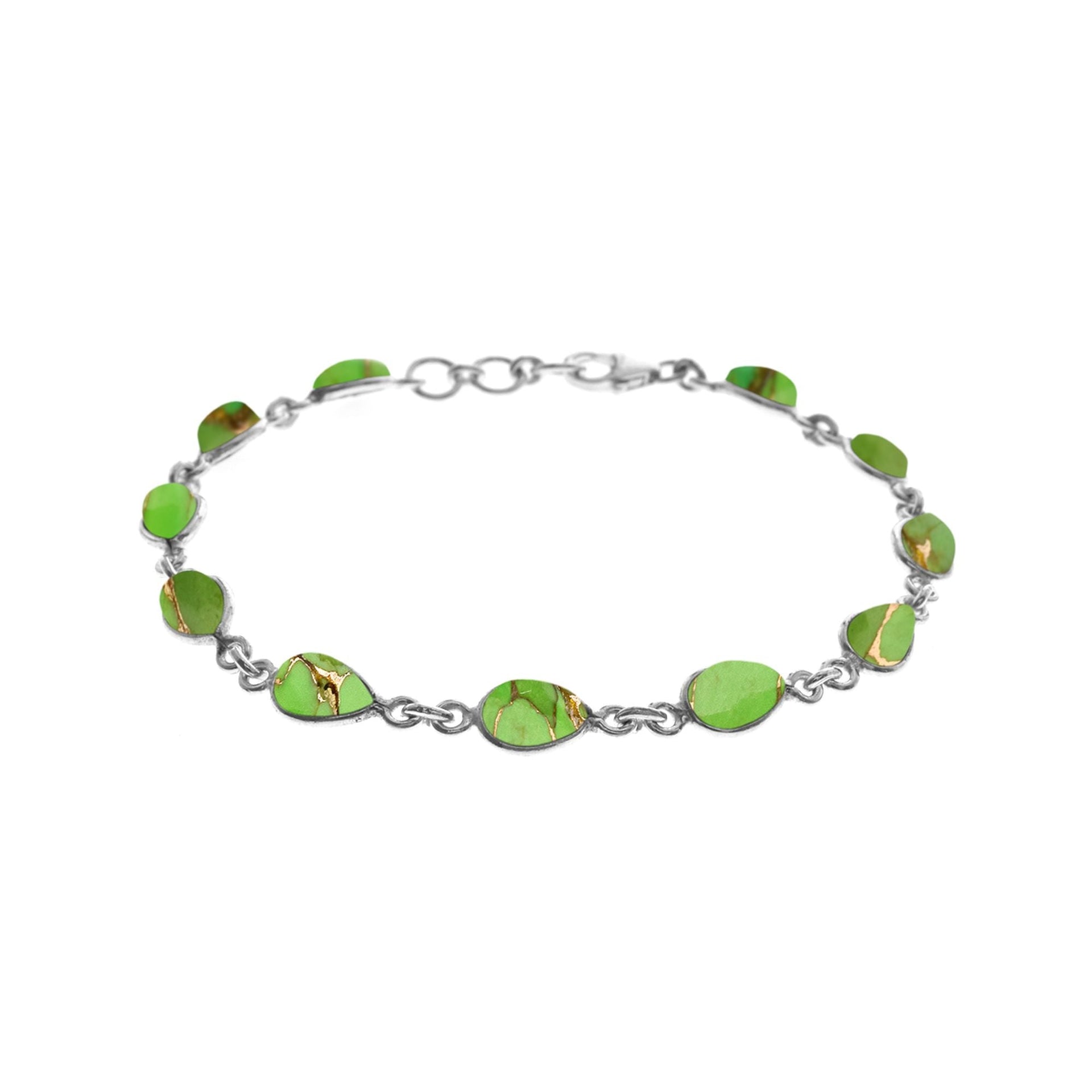 Bridget teardrop green mohave turquoise bracelet