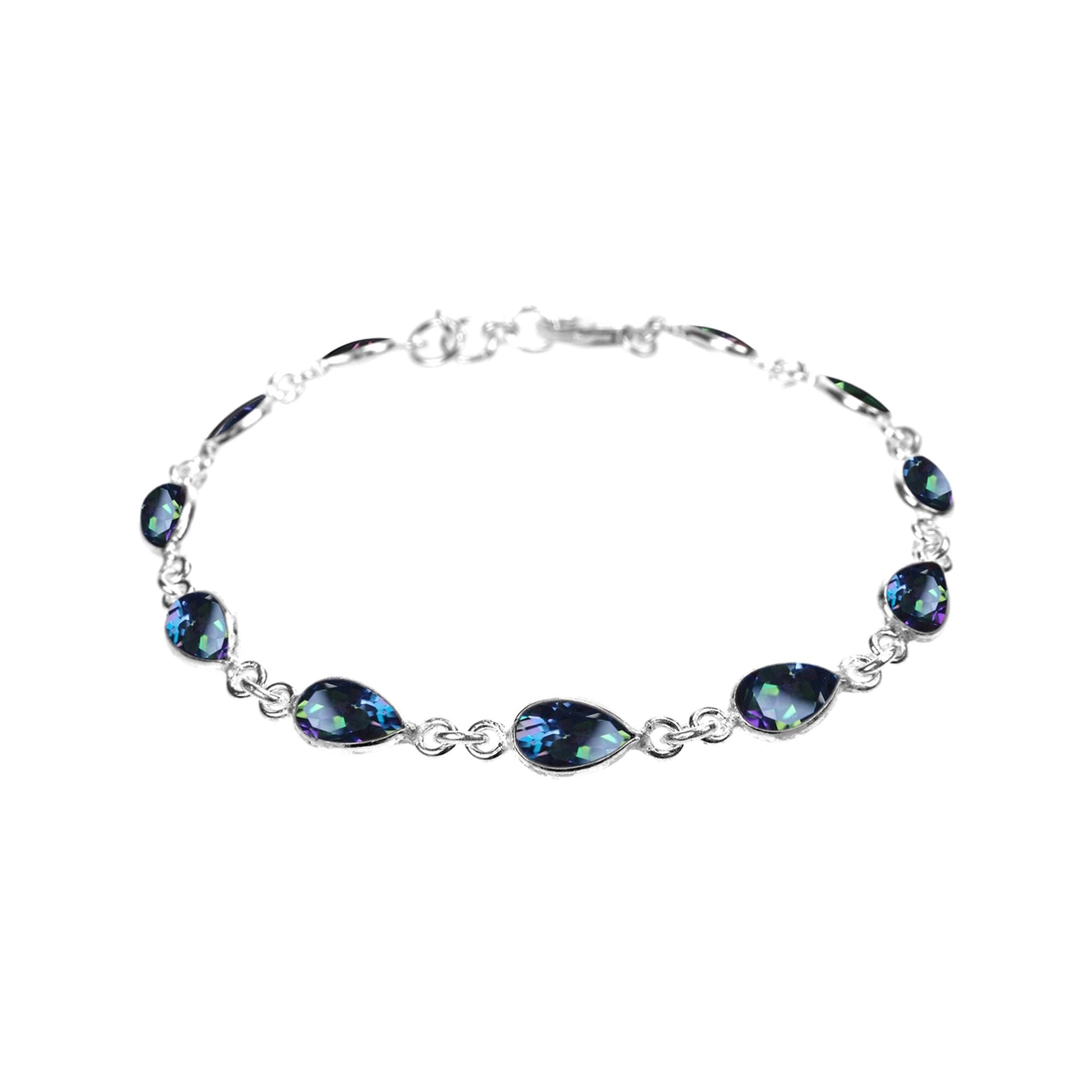 Bridget teardrop faceted mystic topaz bracelet