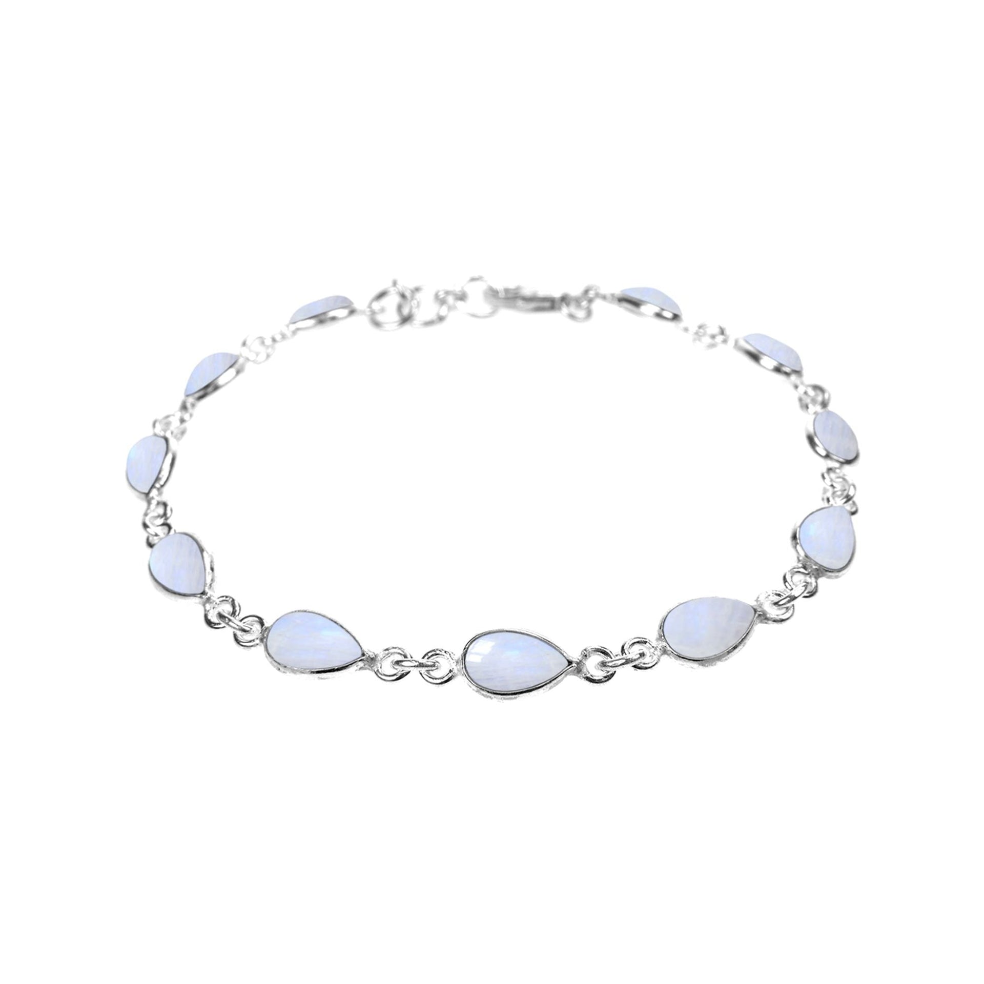 Bridget teardrop rainbow moonstone bracelet