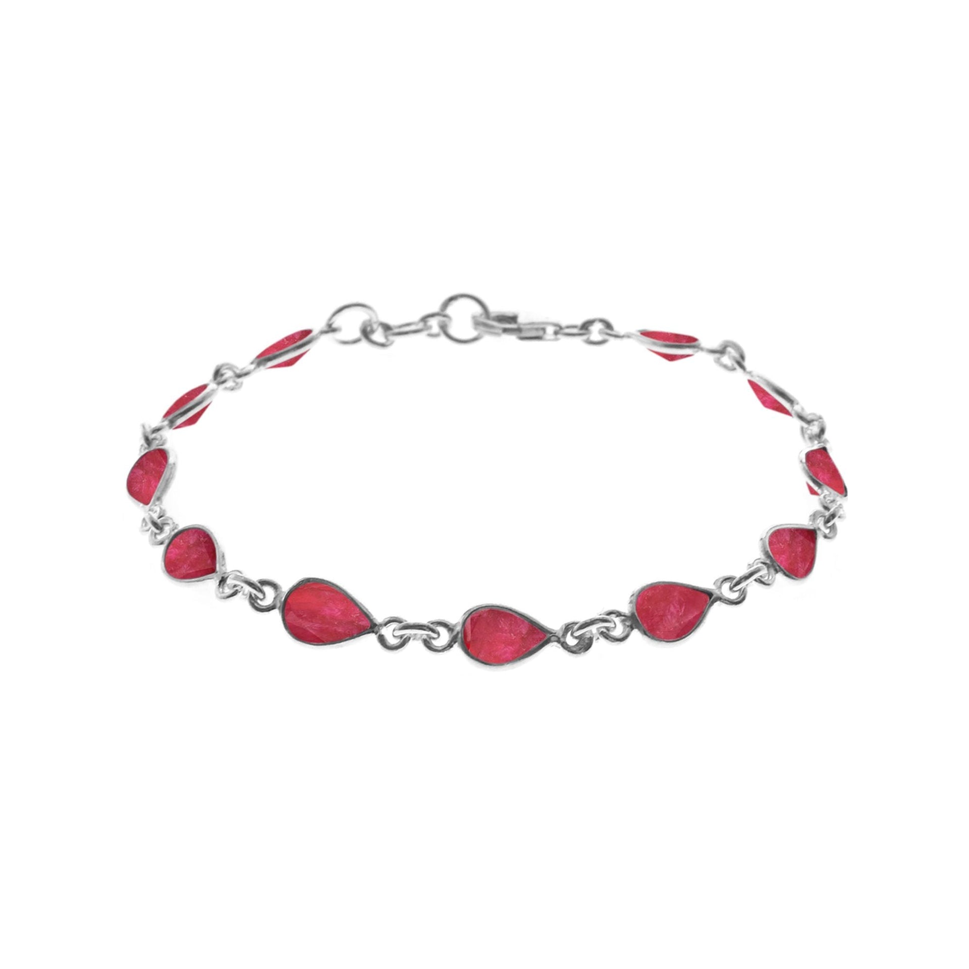 Bridget teardrop ruby quartz bracelet