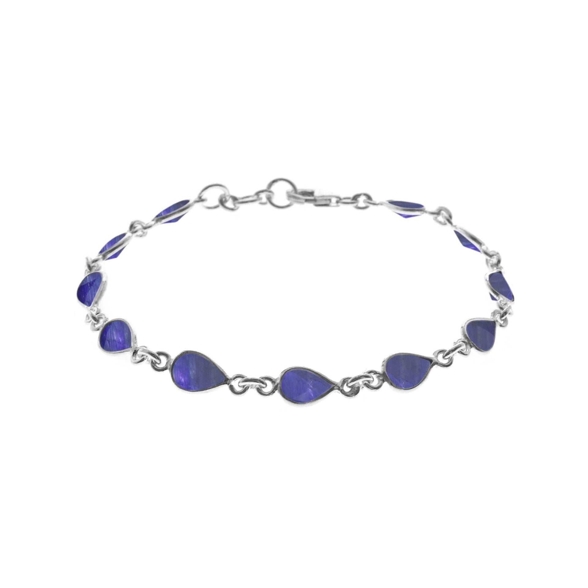 Bridget teardrop sapphire quartz bracelet