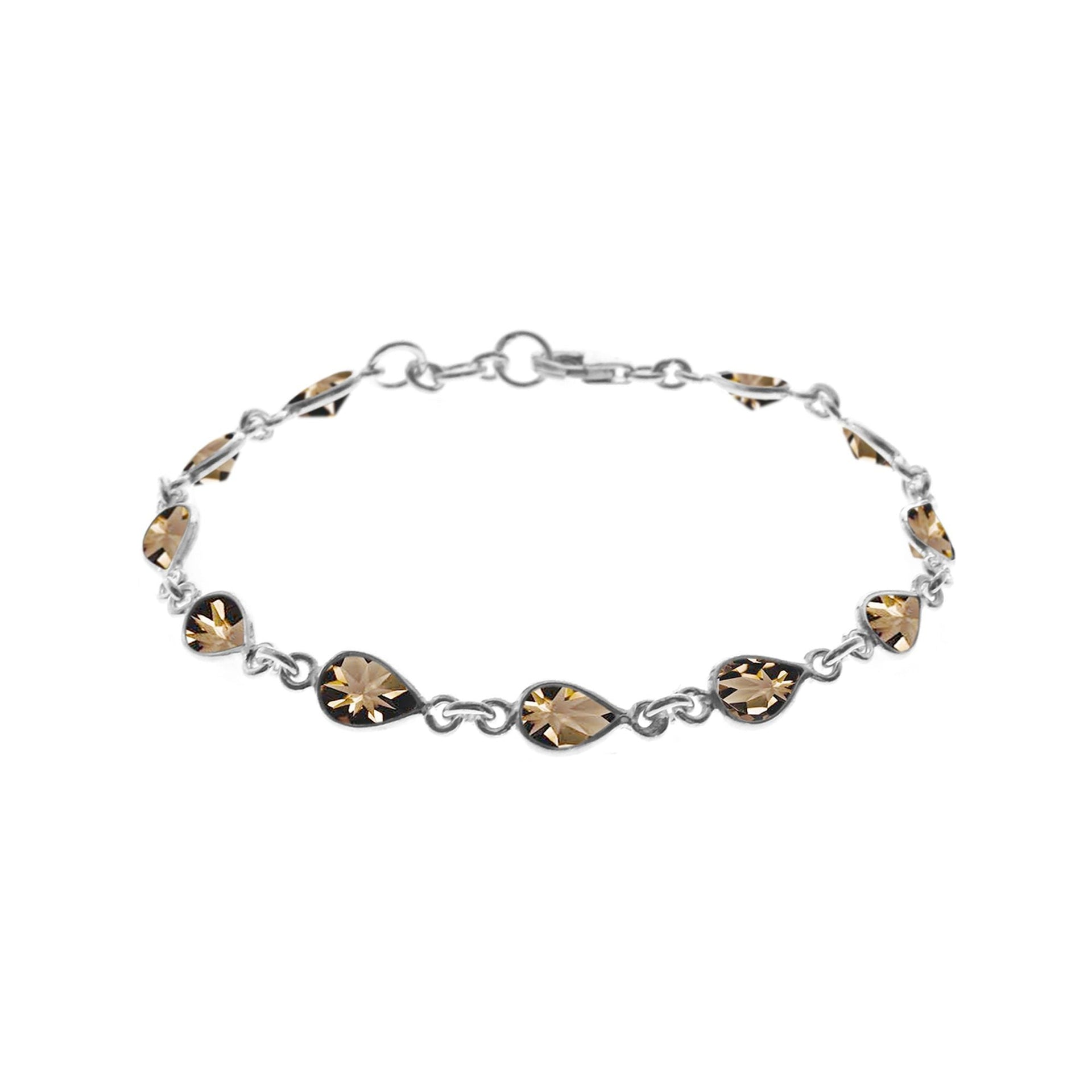 Bridget teardrop smokey quartz bracelet