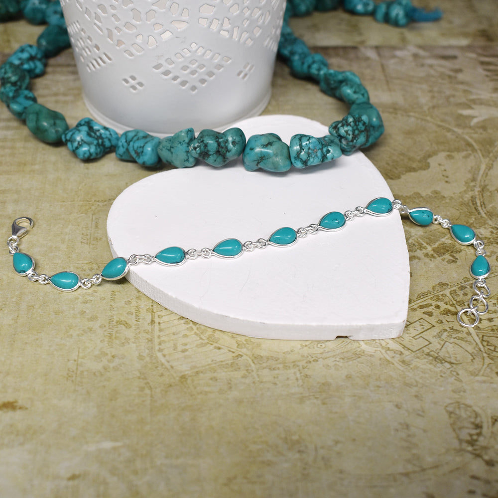 Bridget teardrop turquoise bracelet