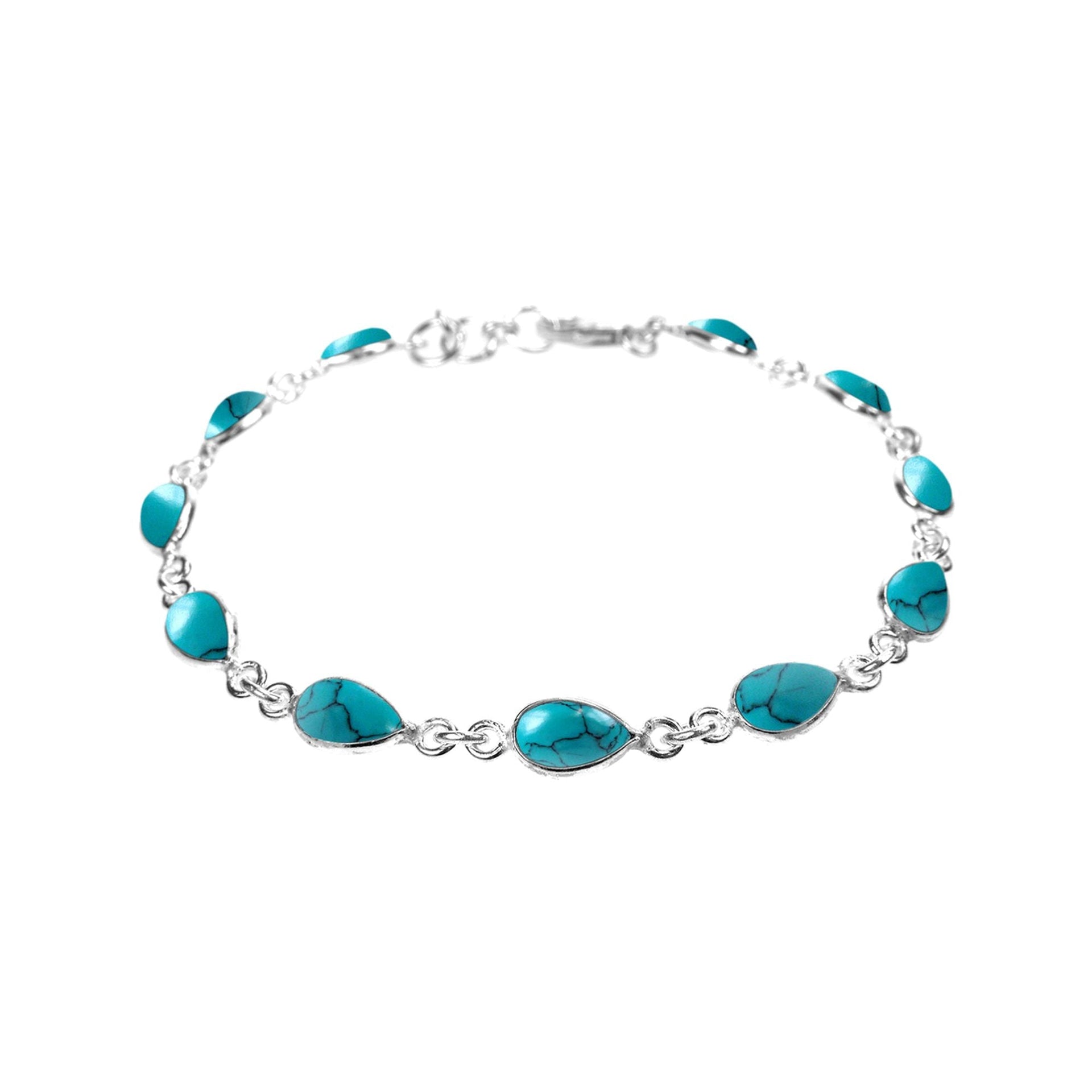 Bridget teardrop turquoise bracelet