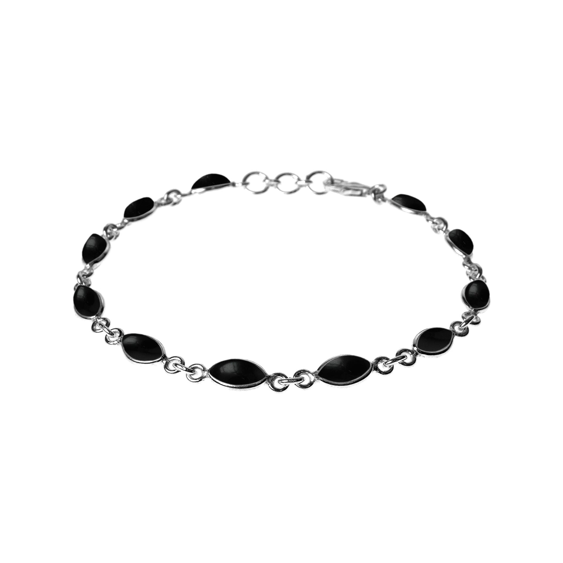 Bridget dainty marquis black onyx bracelet