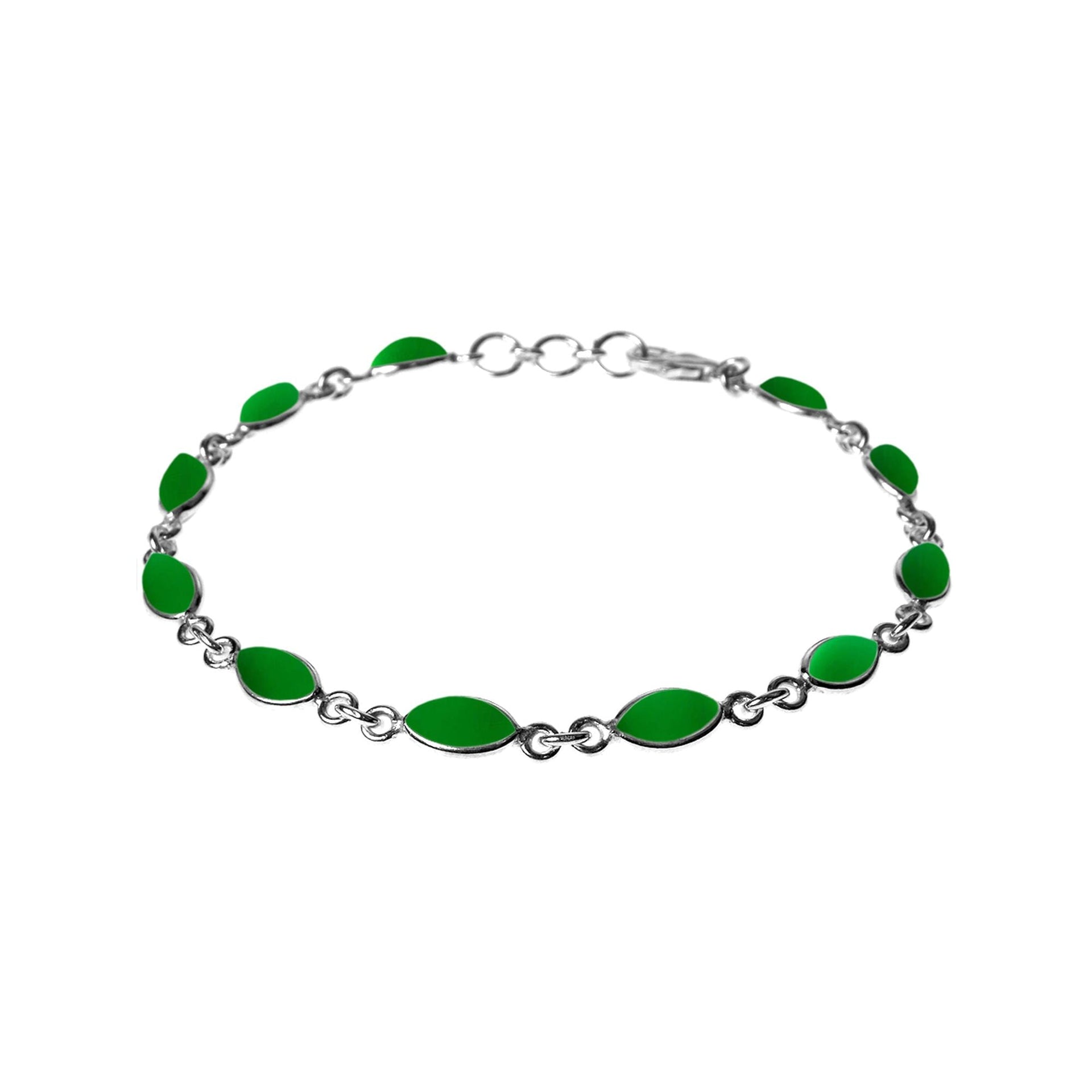 Bridget dainty marquis green agate bracelet