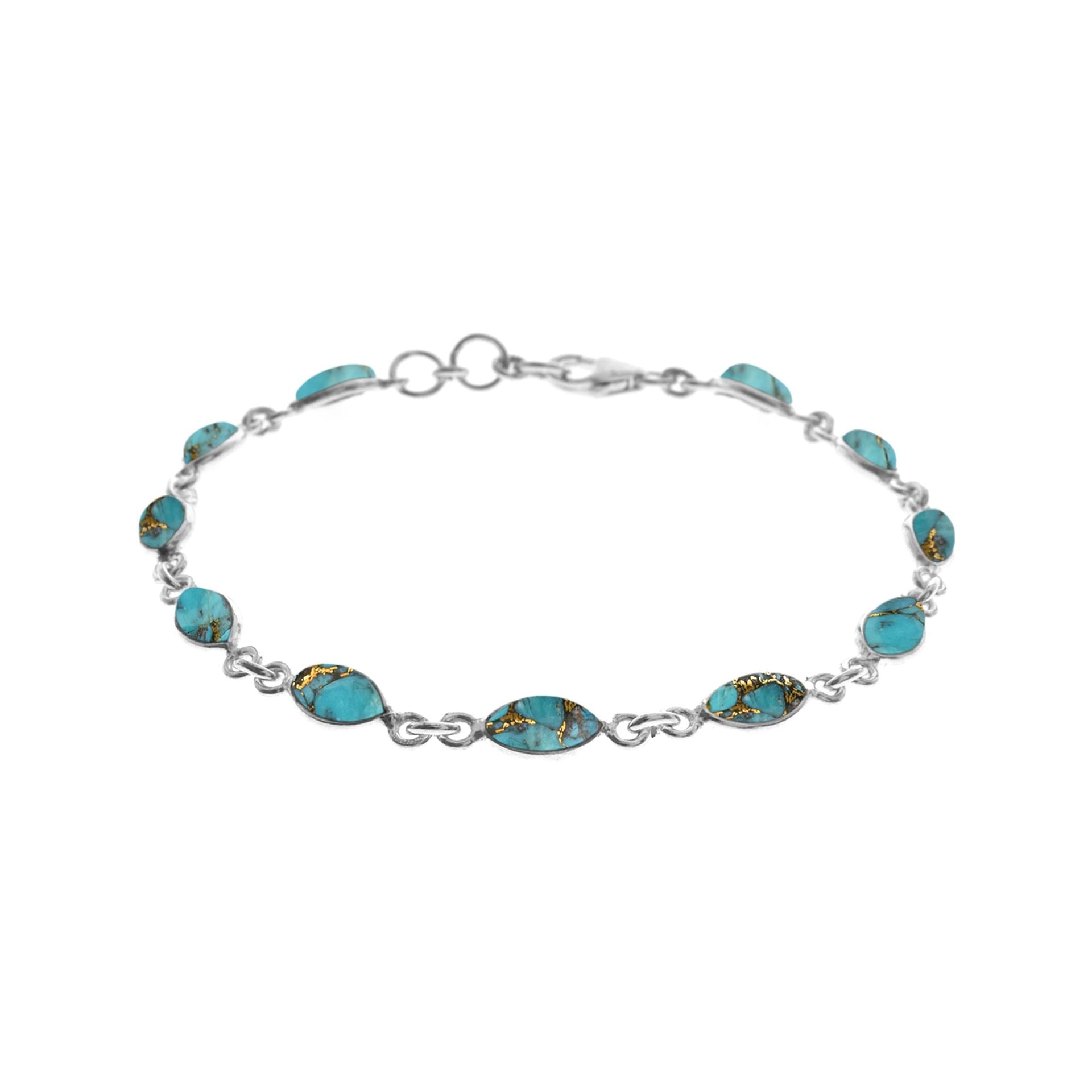 Bridget dainty marquis blue mohave turquoise bracelet