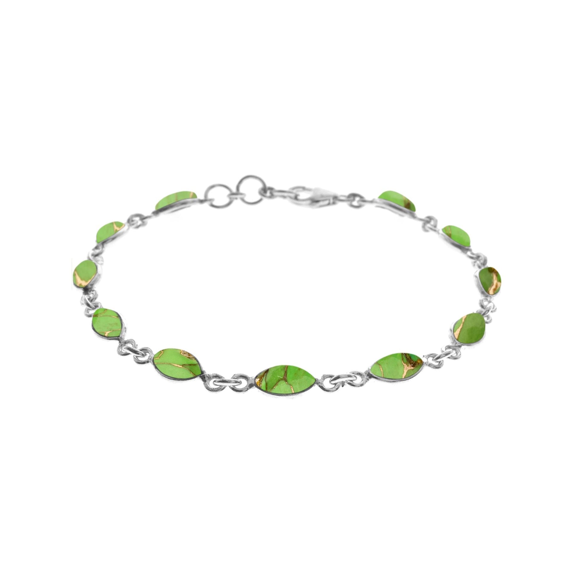 Bridget dainty marquis green mohave turquoise bracelet