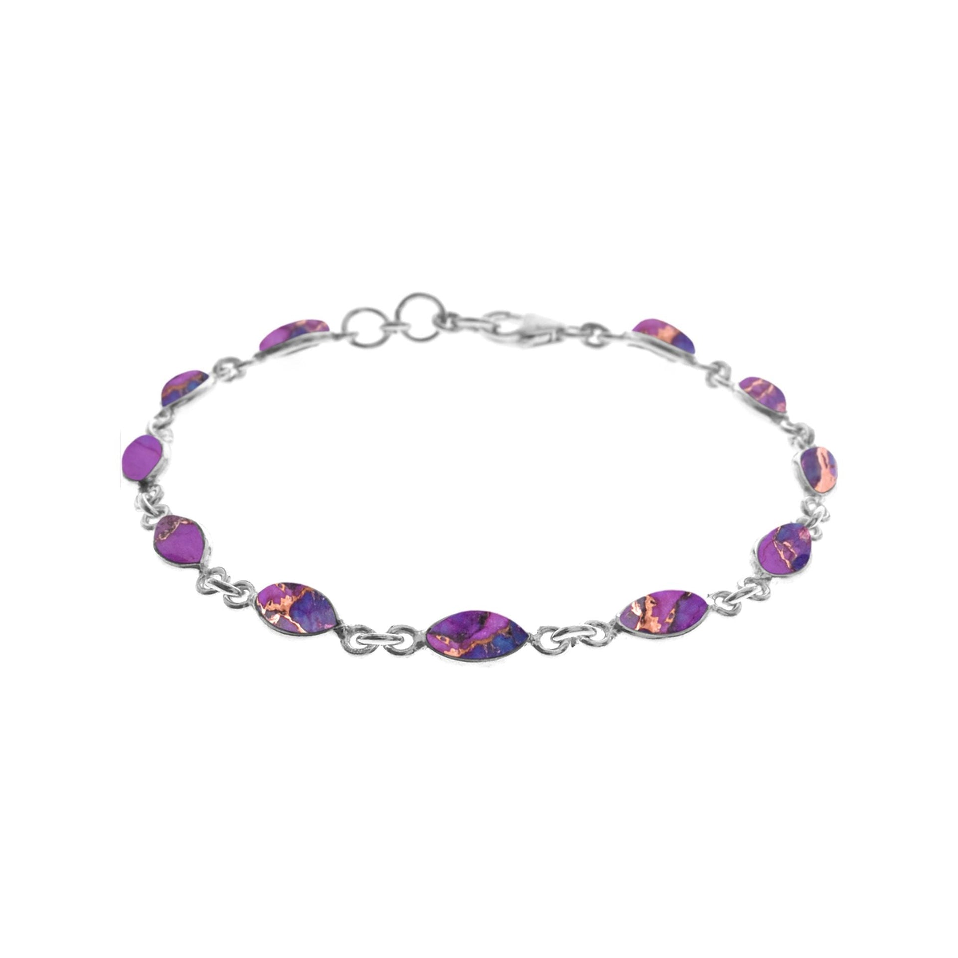 Bridget dainty marquis purple mohave turquoise bracelet