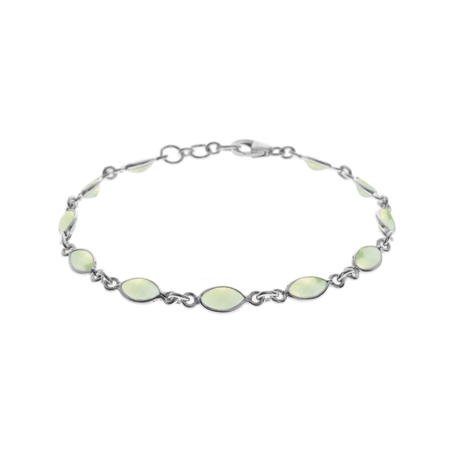 Bridget dainty marquis prehnite bracelet