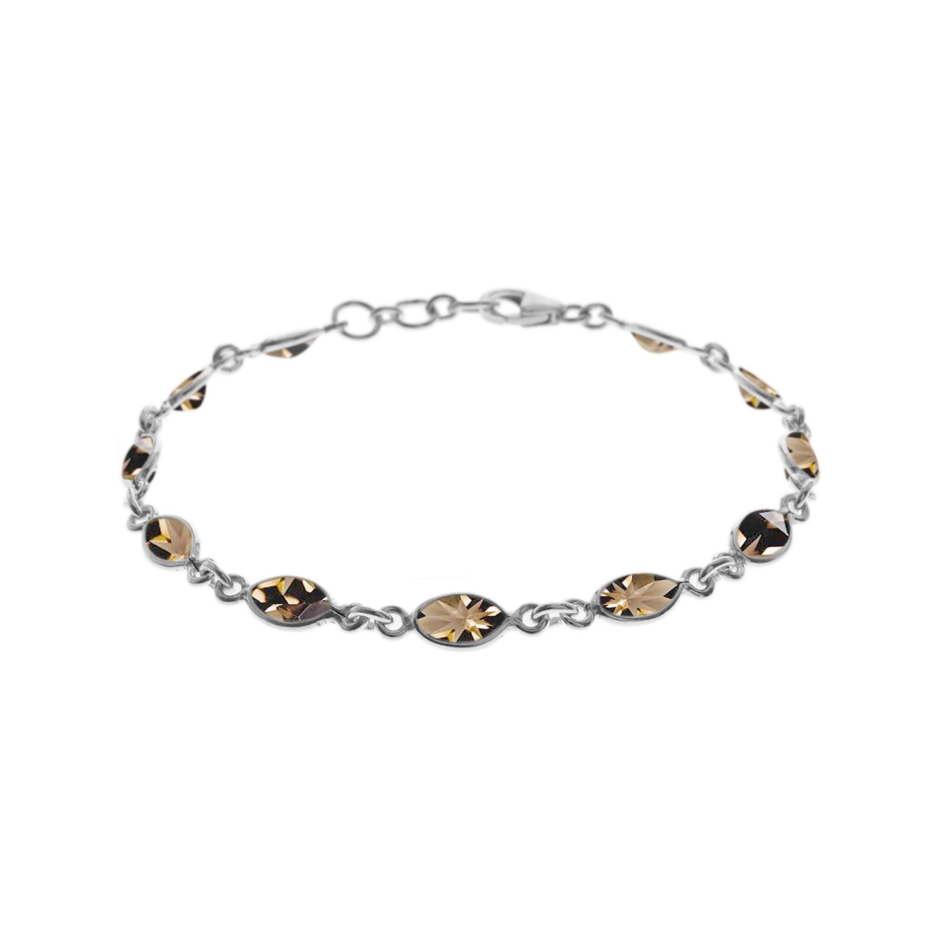 Bridget dainty marquis smokey quartz bracelet