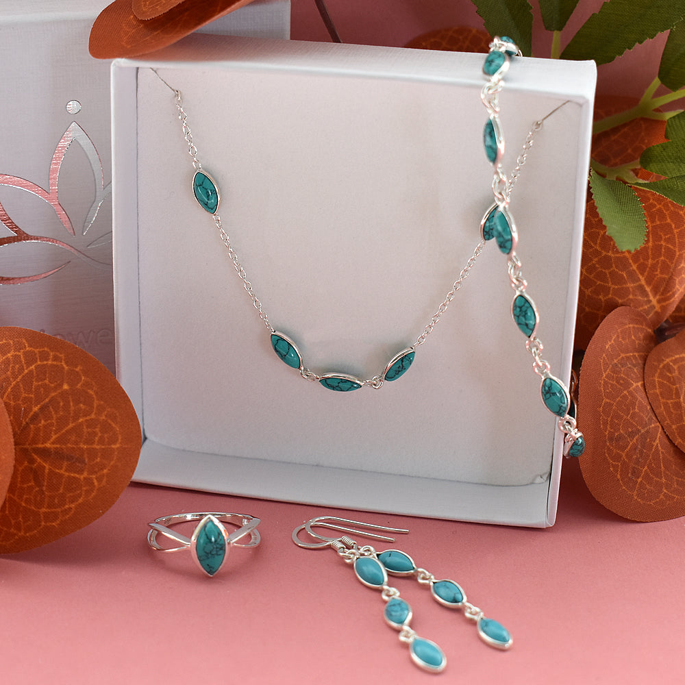 Ivy marquis turquoise ring