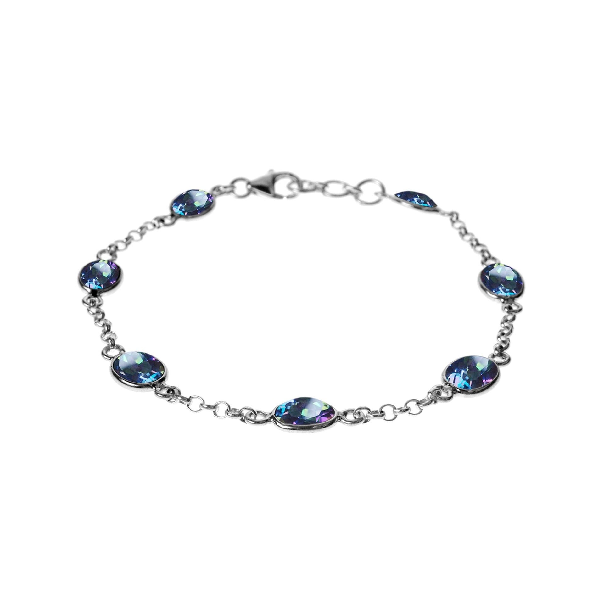 Bridget chain linked mystic topaz bracelet