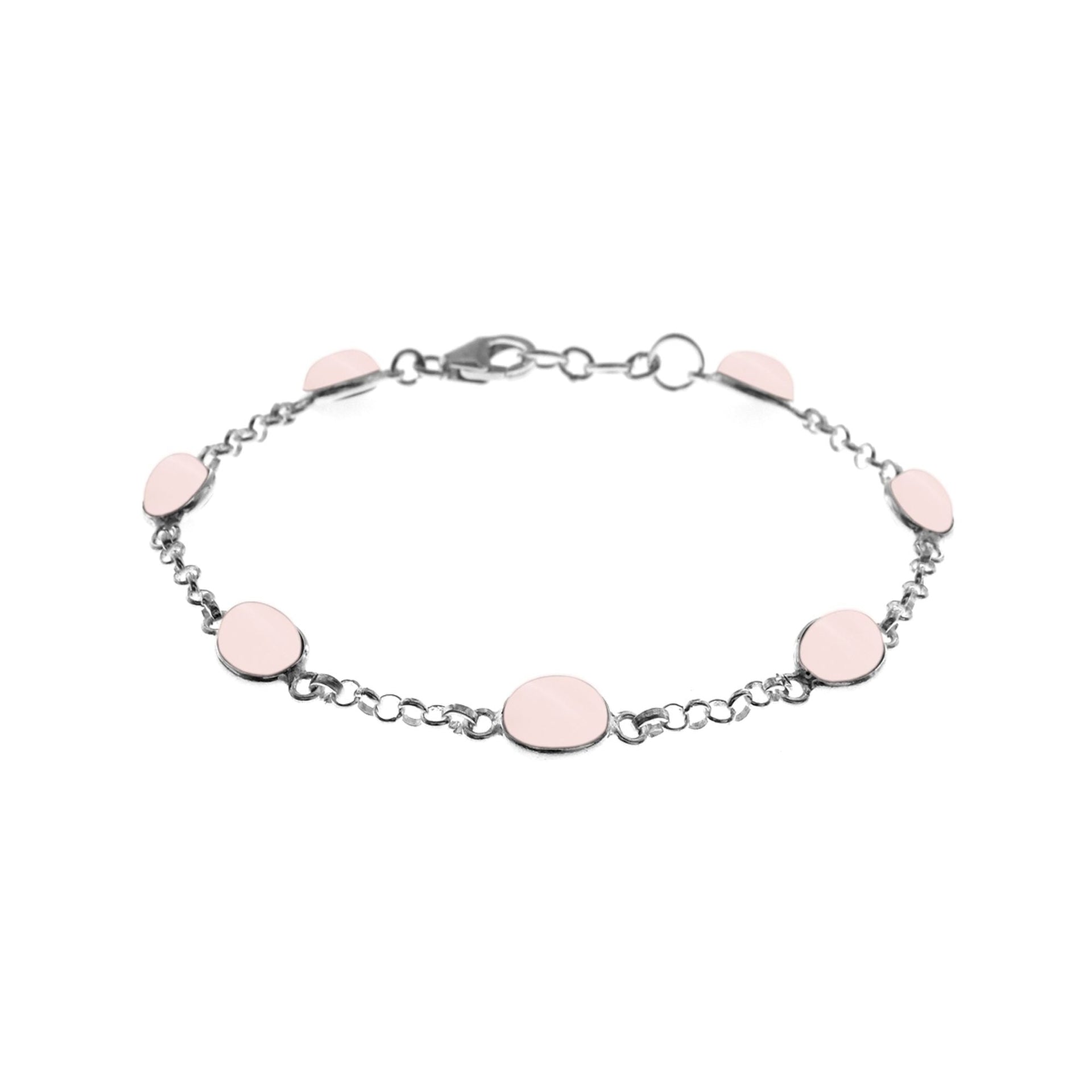 Bridget chain linked rose quartz bracelet