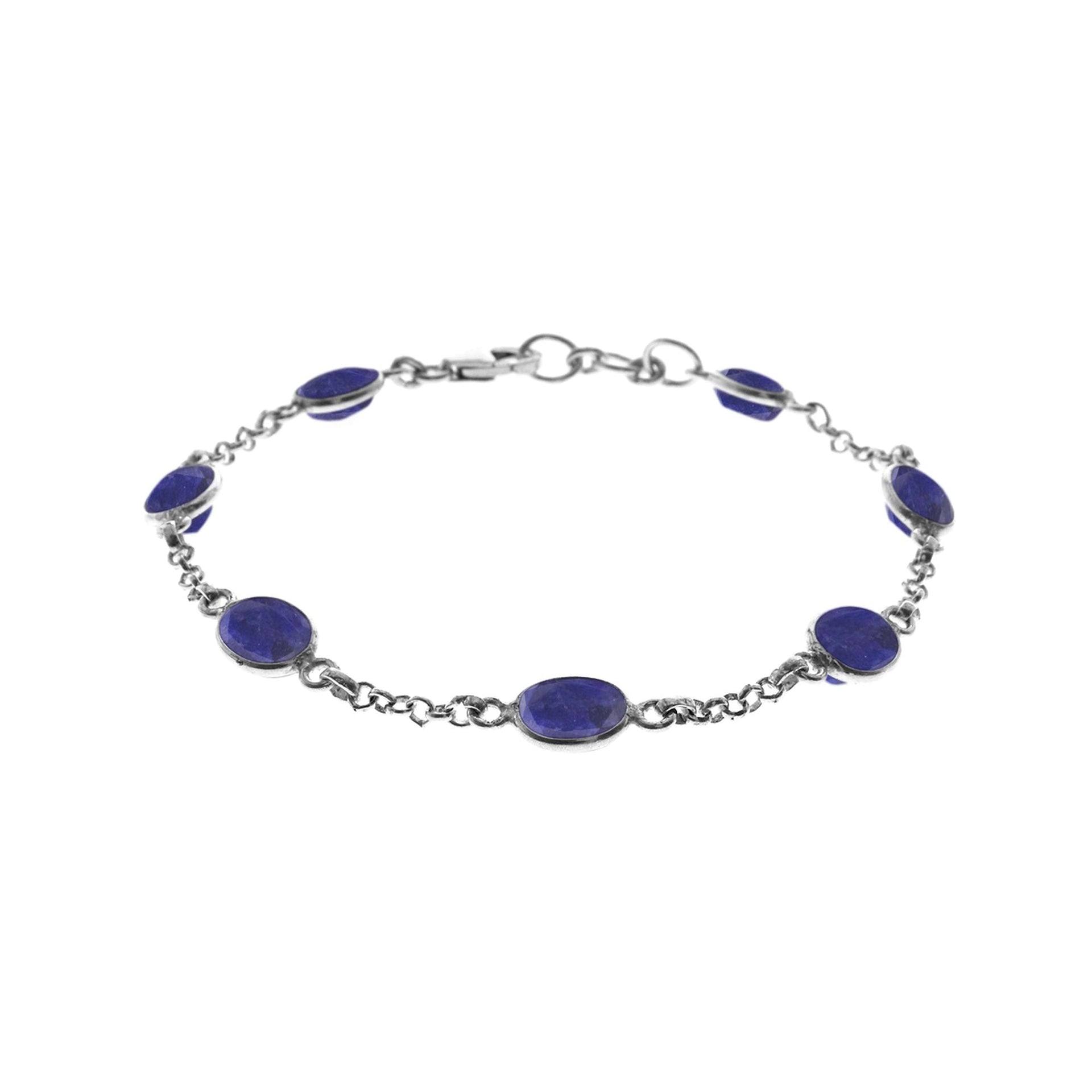 Bridget chain linked sapphire quartz bracelet
