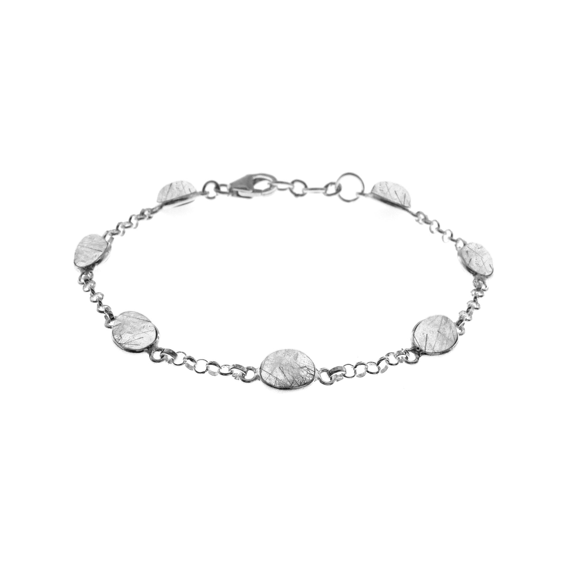 Bridget chain linked tourmalated quartz bracelet