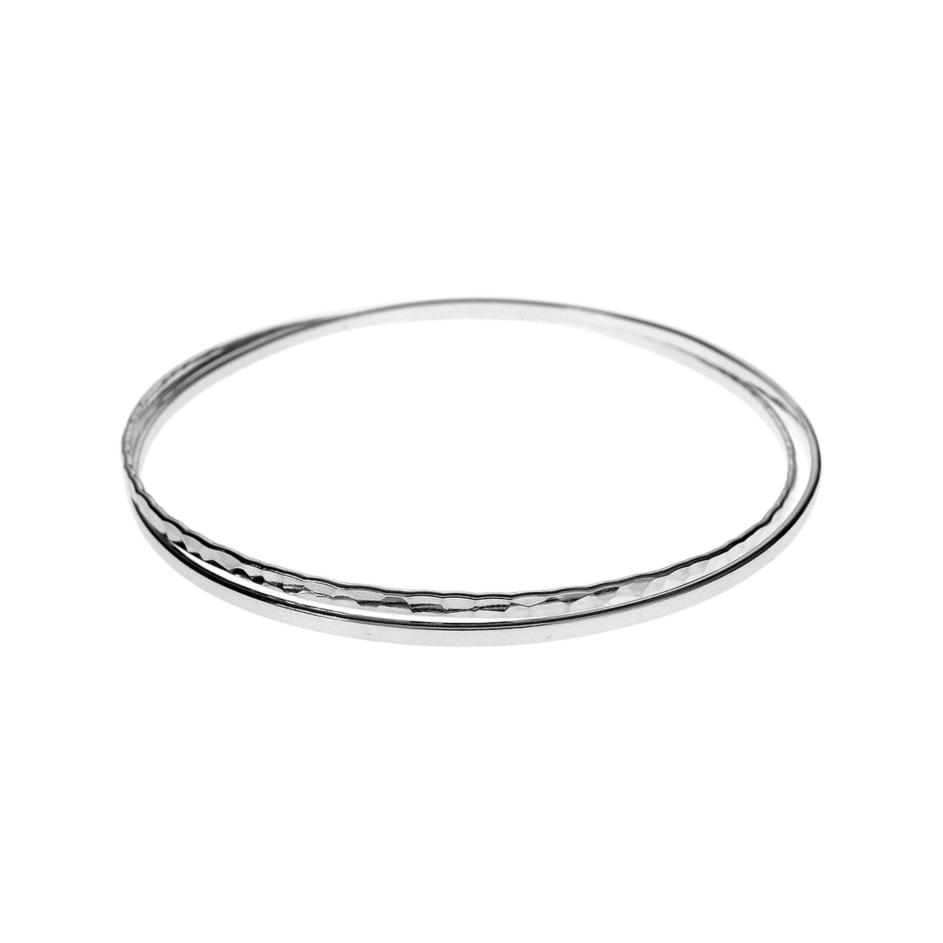 Lexi interlinked silver bangle