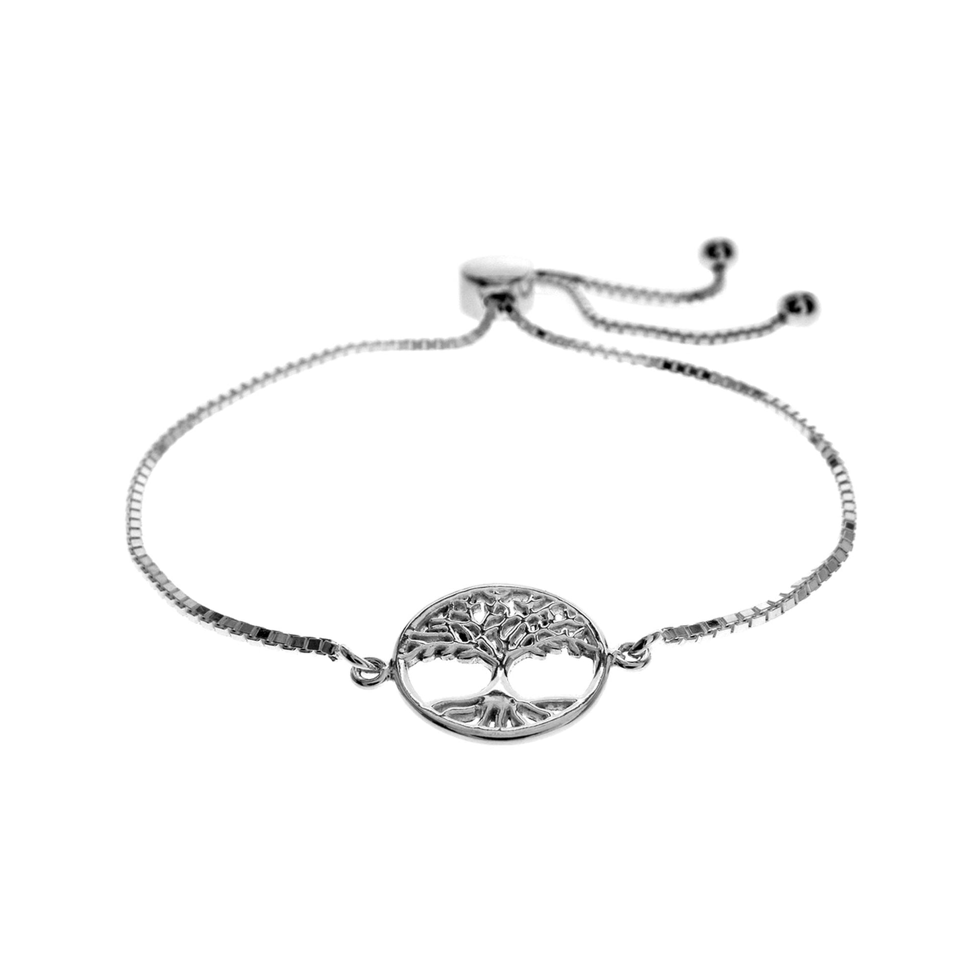 Naya silver sliding tree of life bracelet