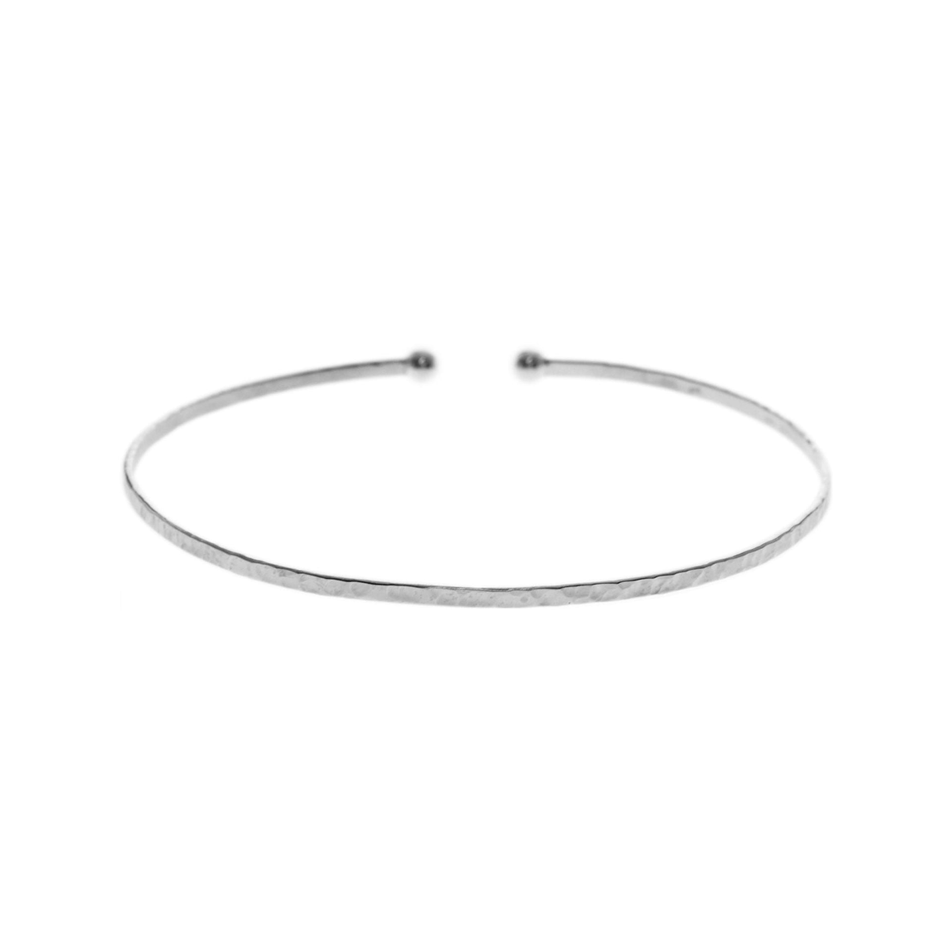 Lexi silver torque bangle