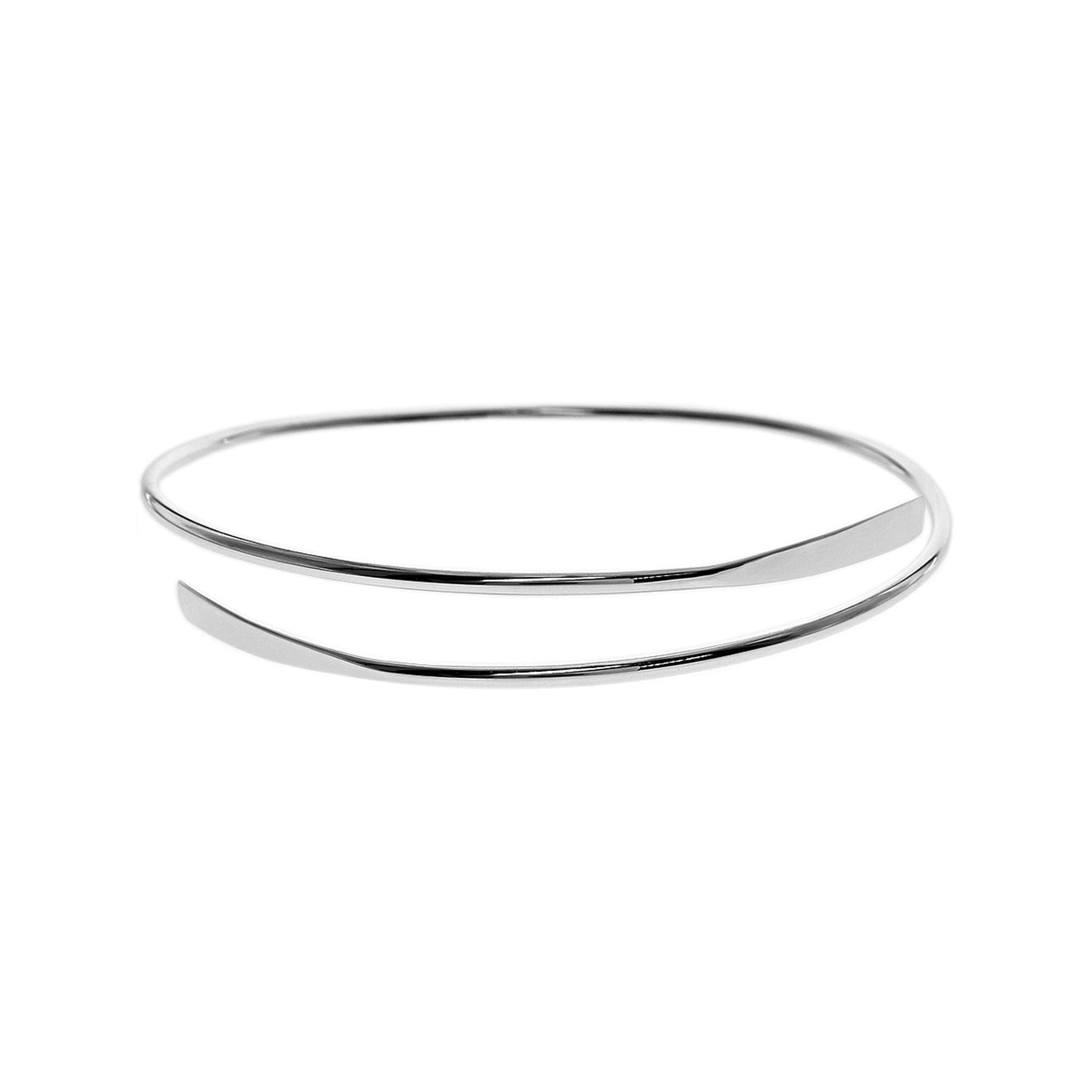 Sasha silver spiral bangle