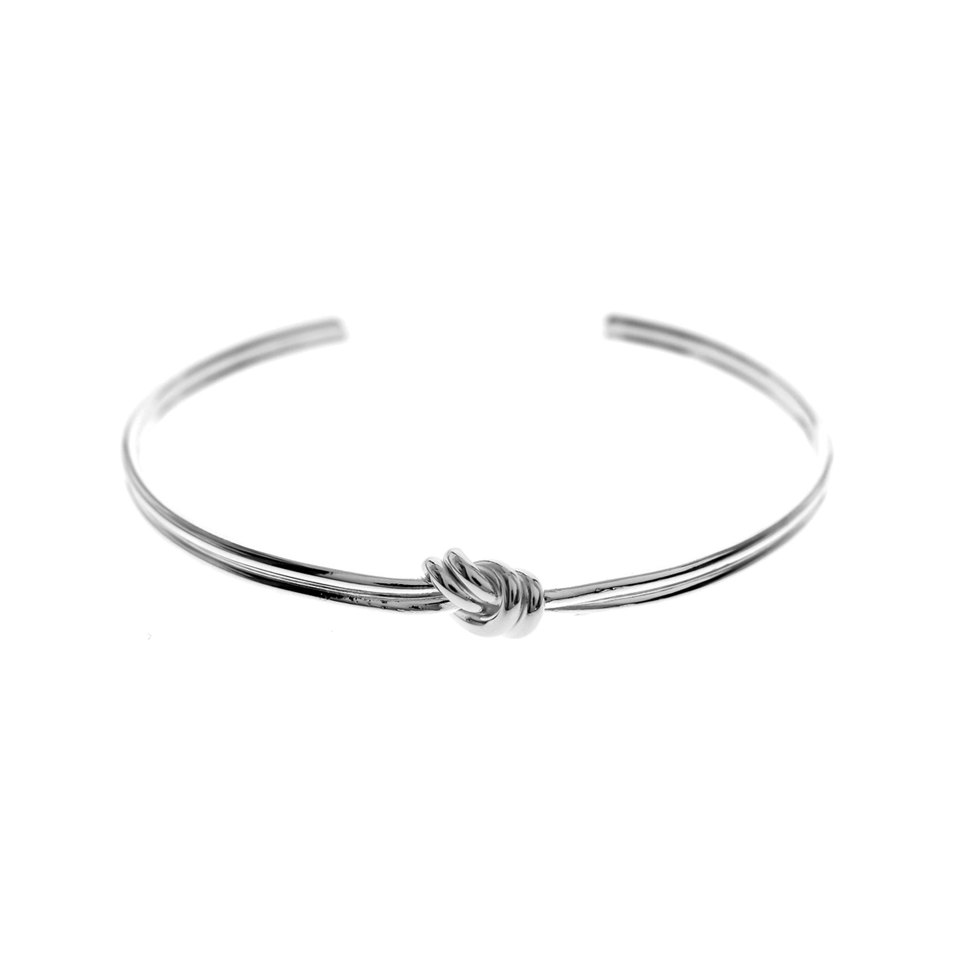Joanna silver knotted bangle