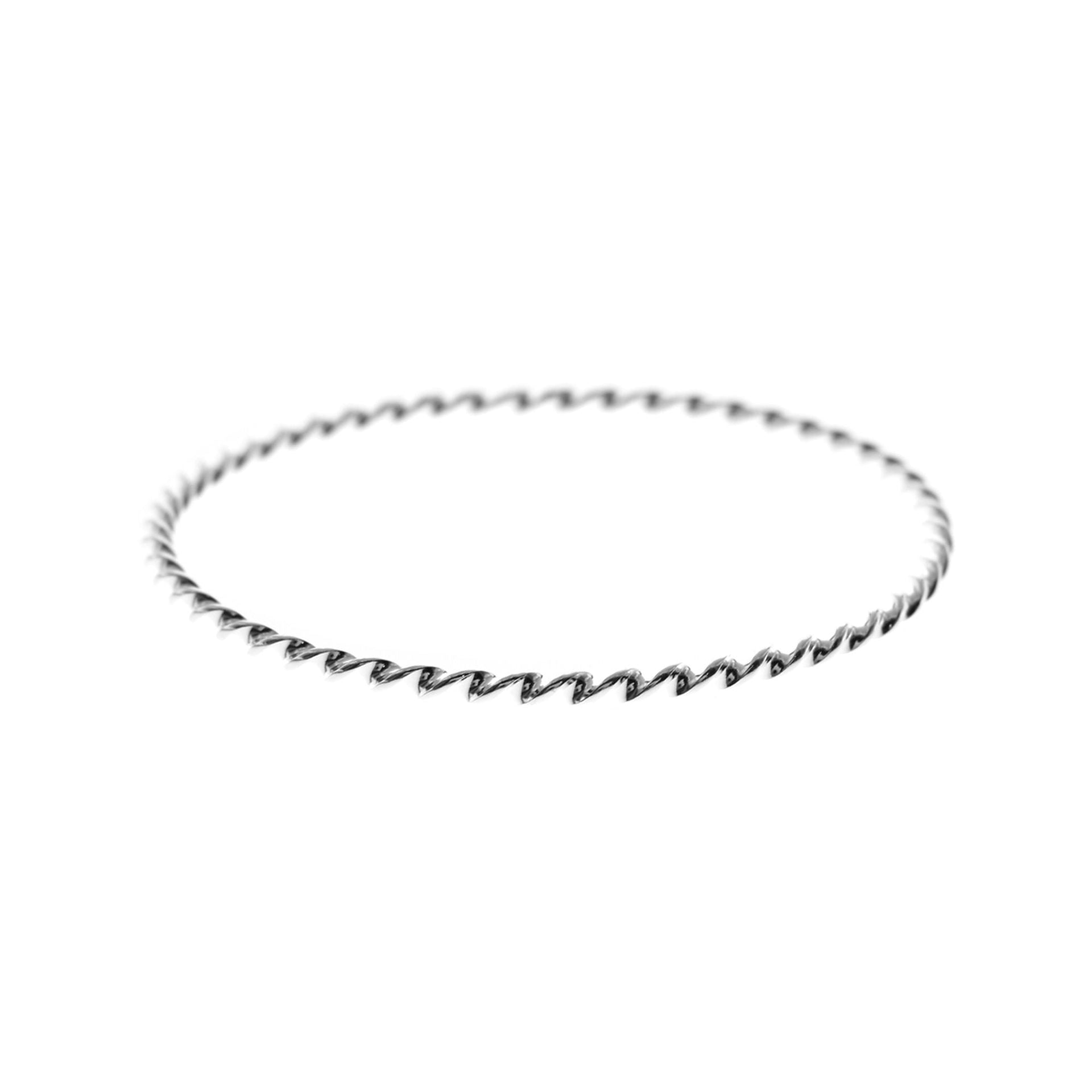 Phoebe twisted silver bangle