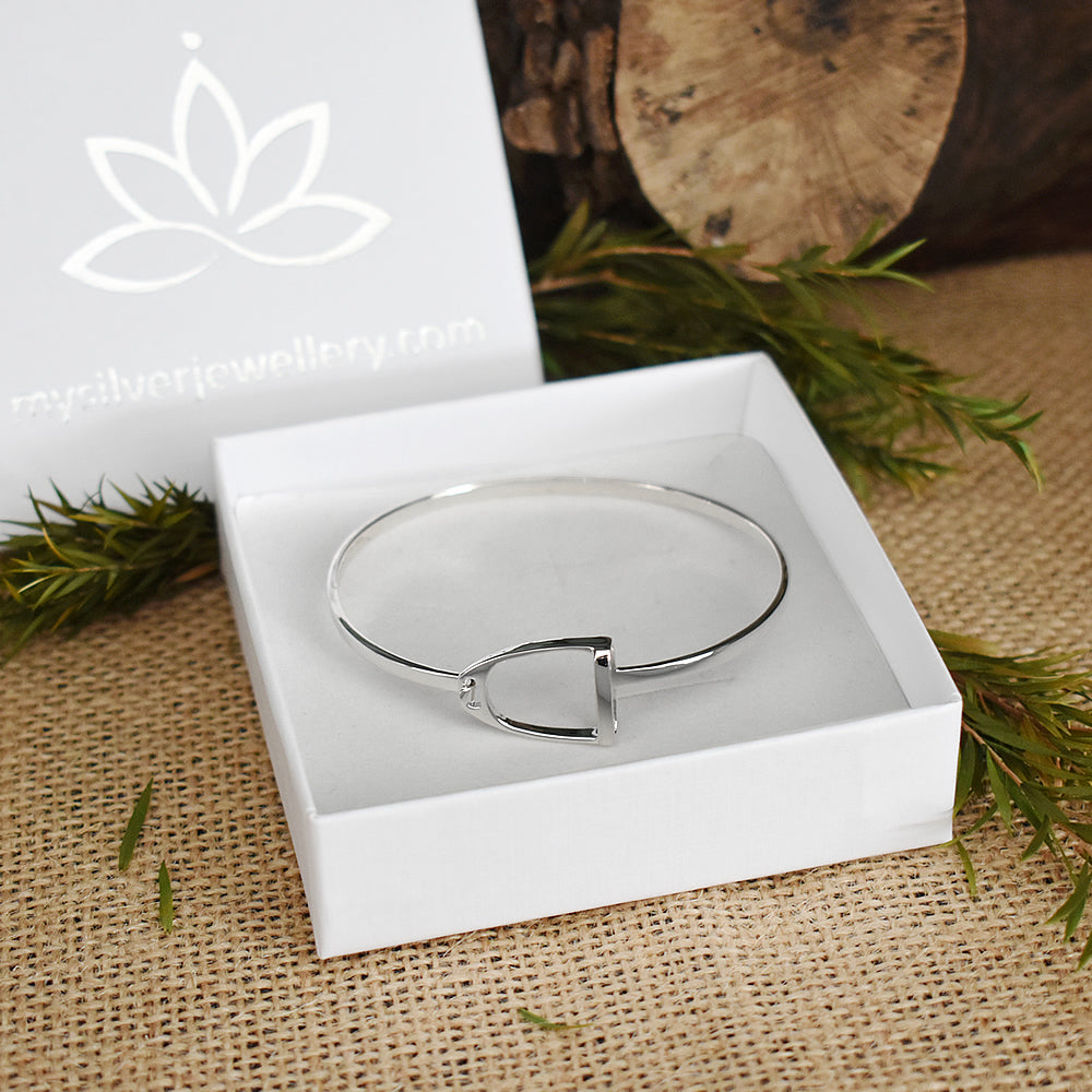 Cavelli silver stirrup bangle