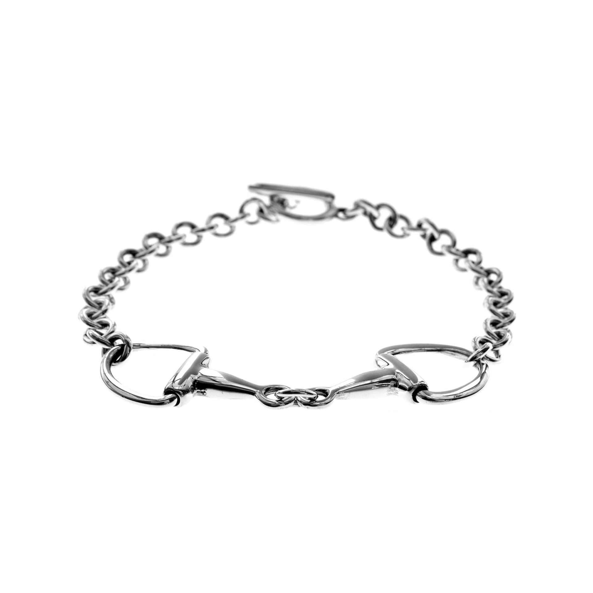 Cavelli single snaffle silver bracelet