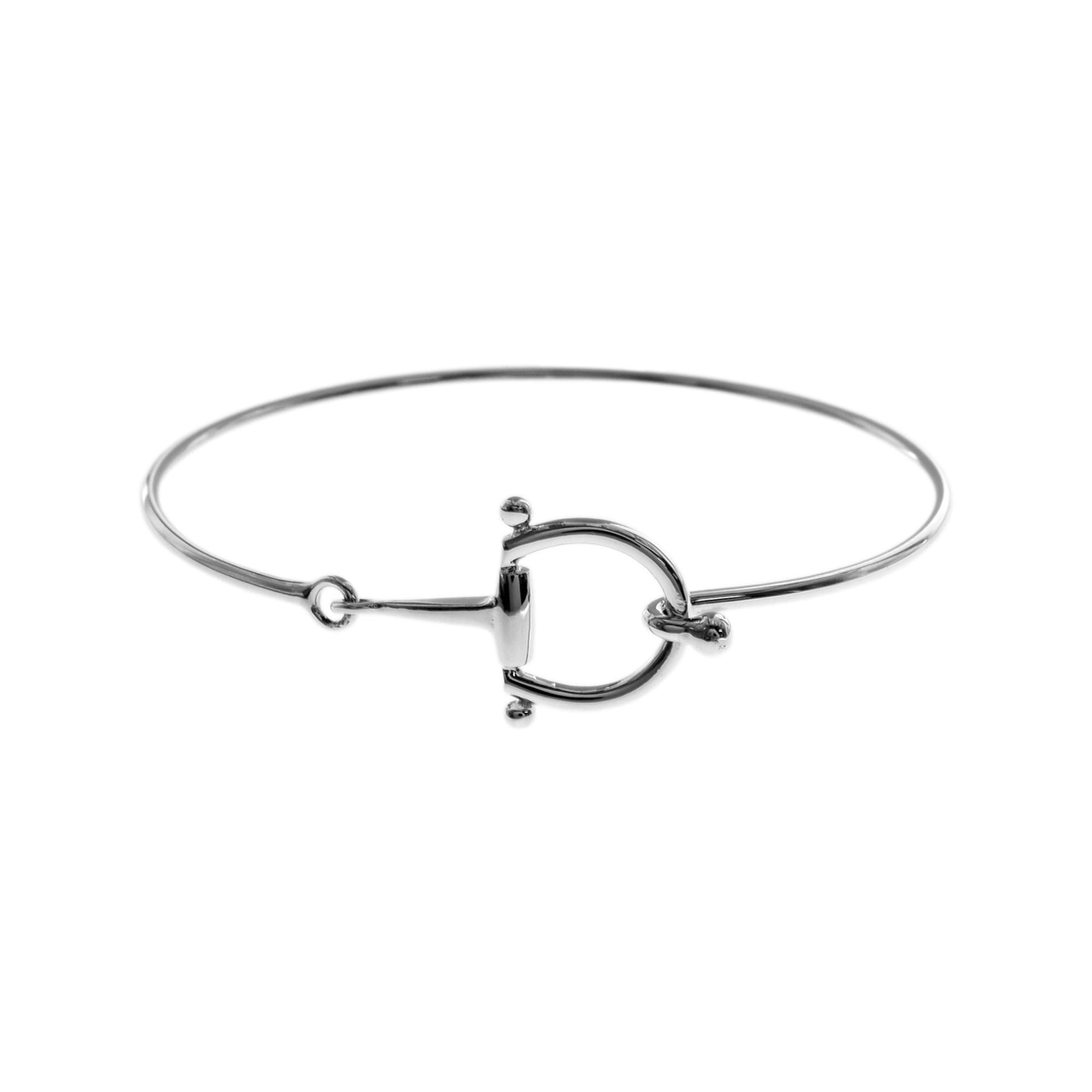 Cavelli delicate half snaffle silver bangle