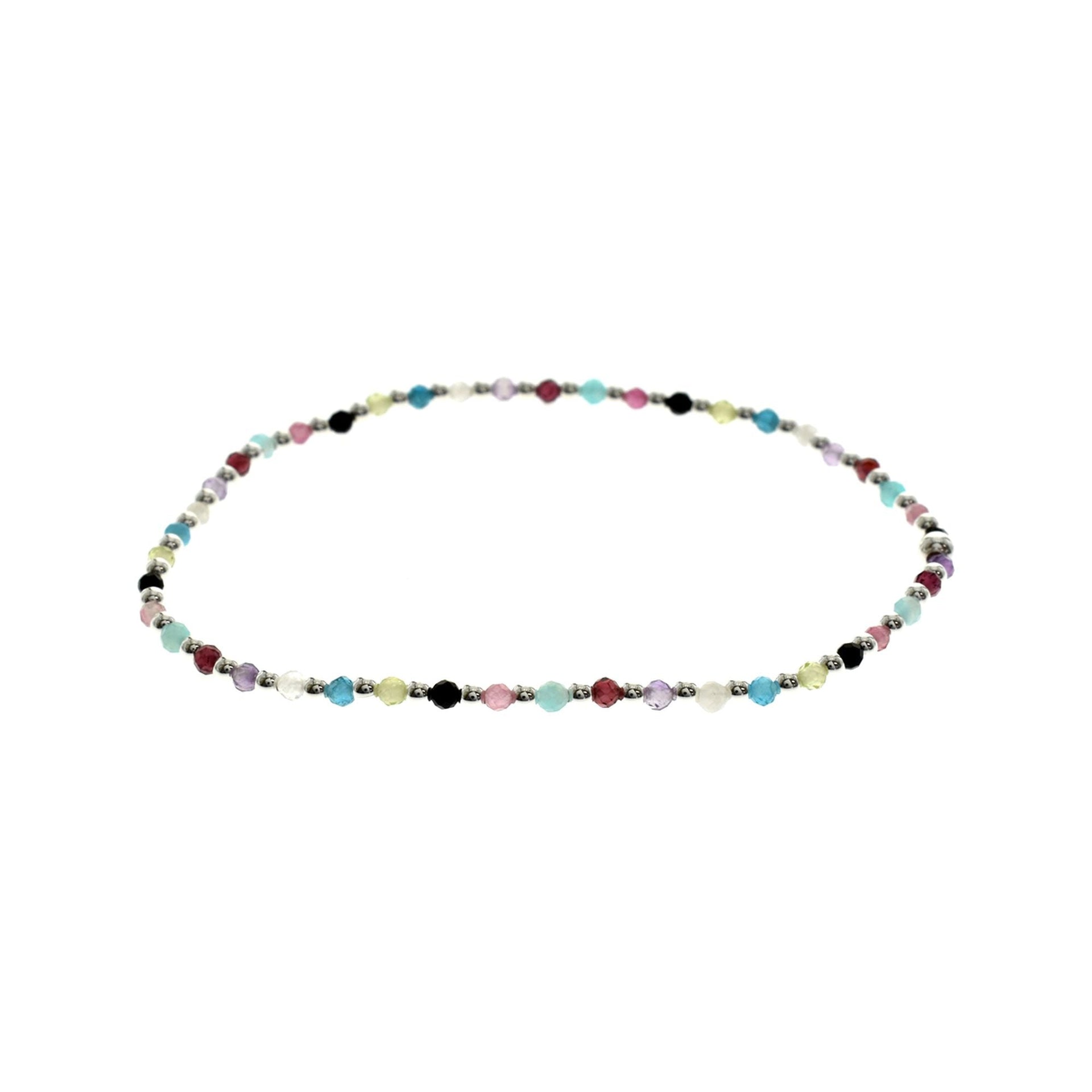 Avianna stretch bracelet with multi-coloured gemstones
