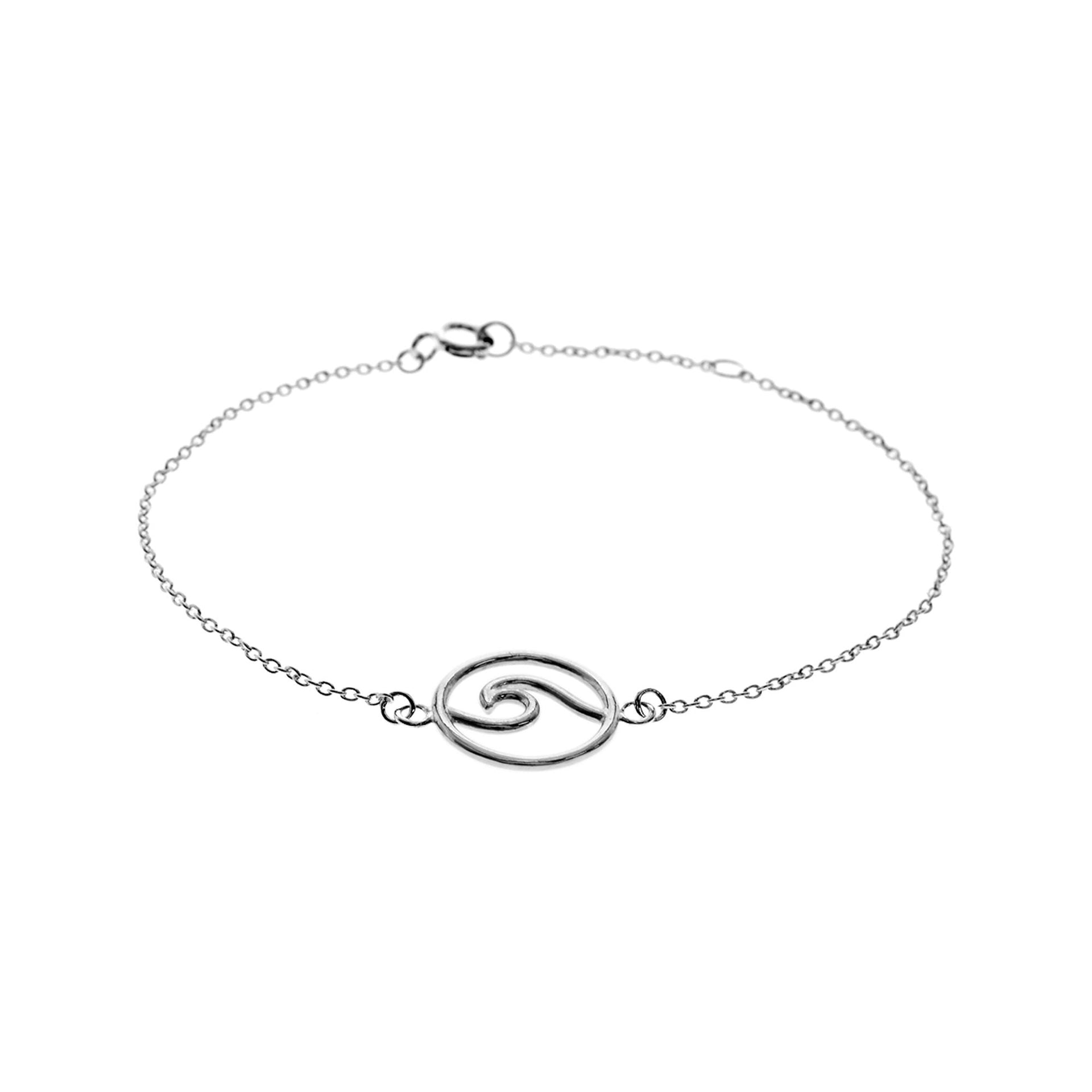 Mila circle wave silver bracelet