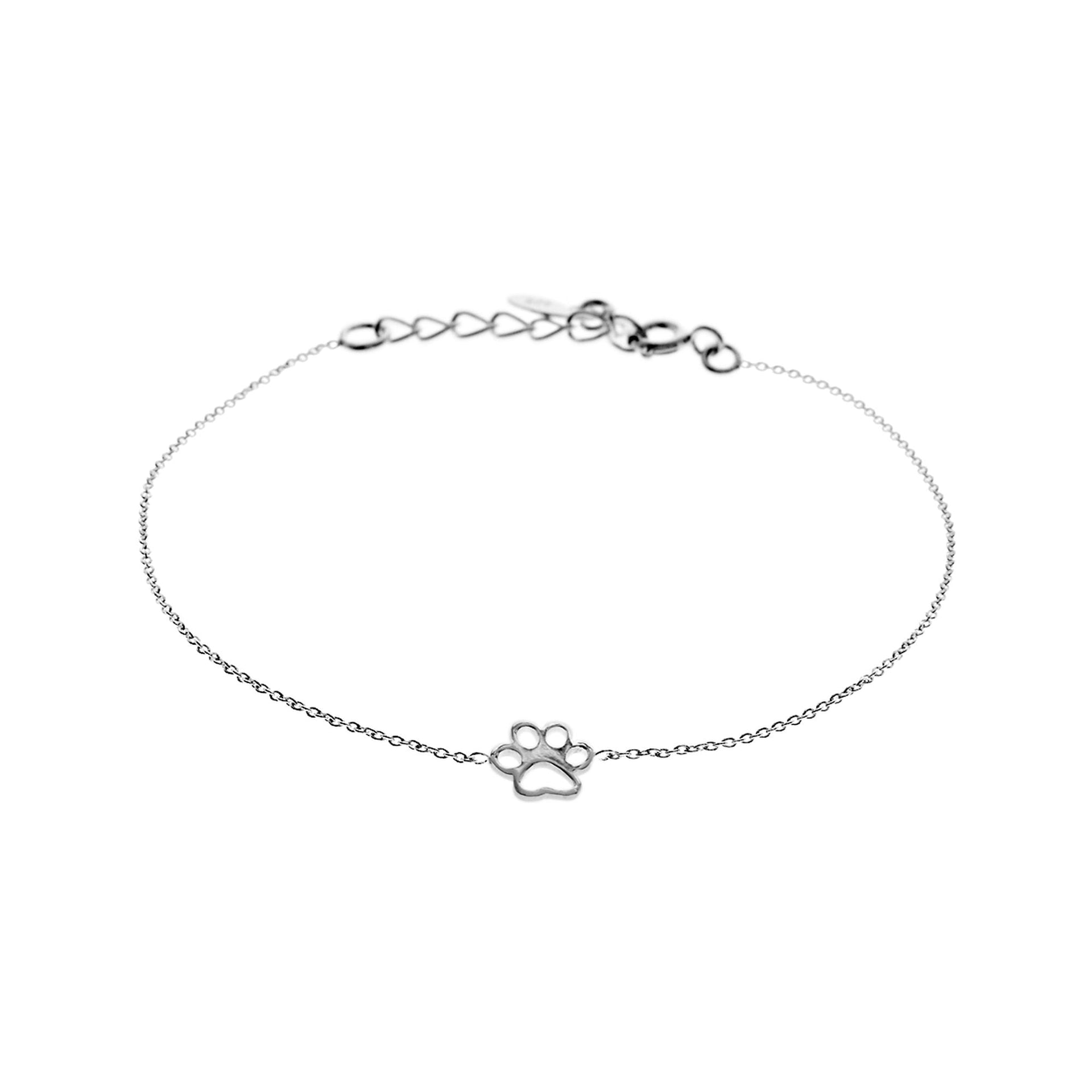 Matilda paw print silver bracelet
