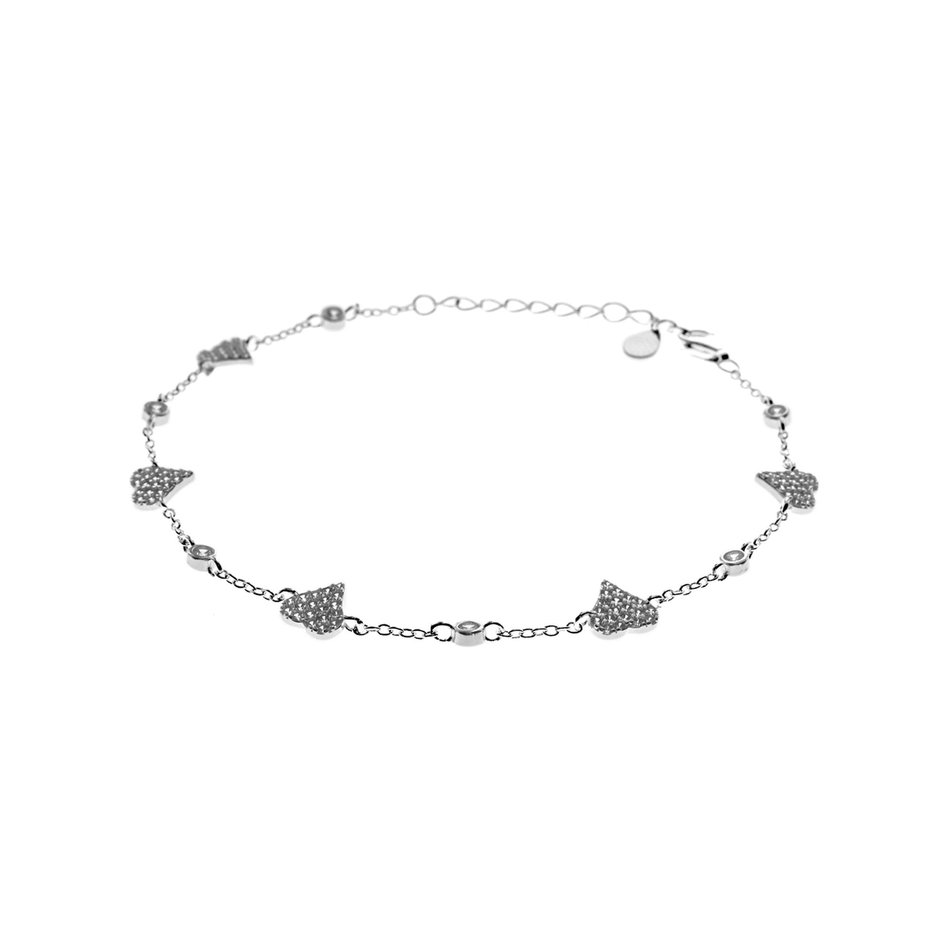 Mariah hearts and dots silver bracelet