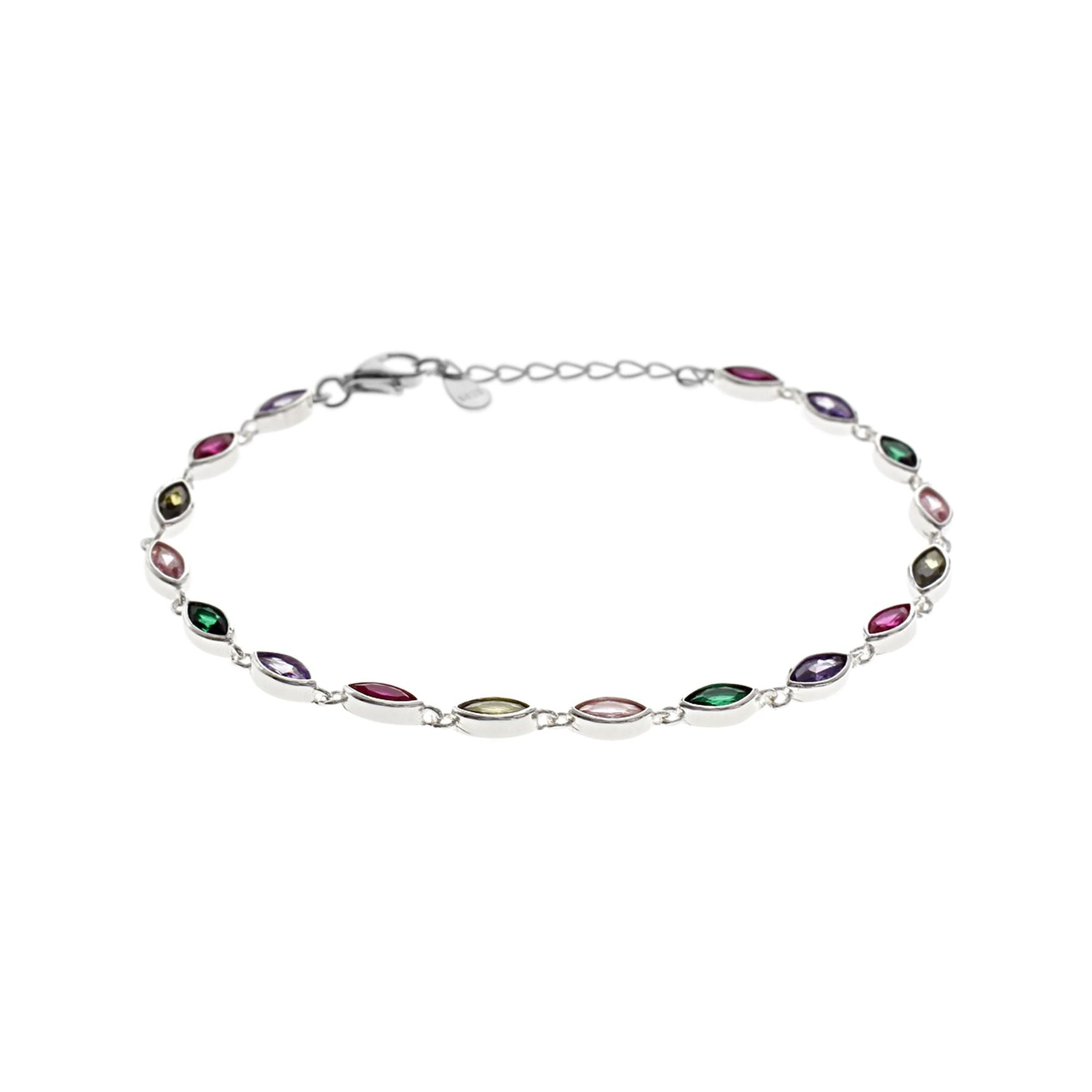 Heidi marquis pastel CZ & silver bracelet