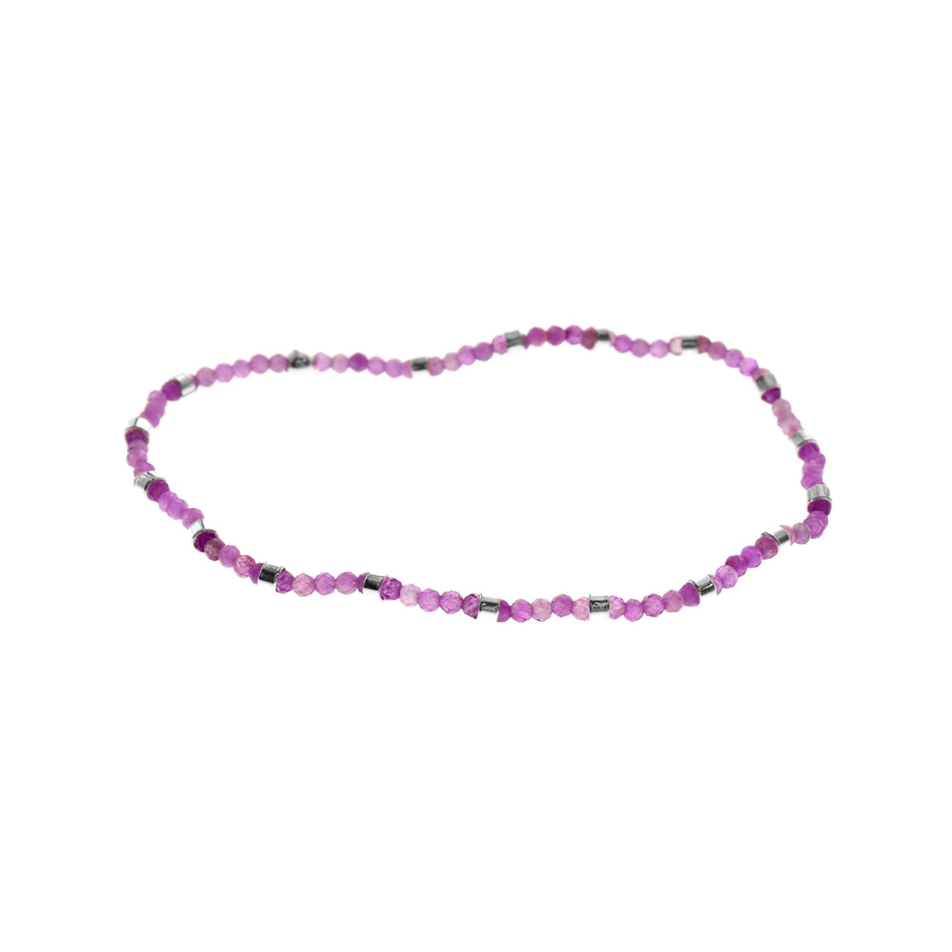 Avianna amethyst stretch bracelet with bead spacers