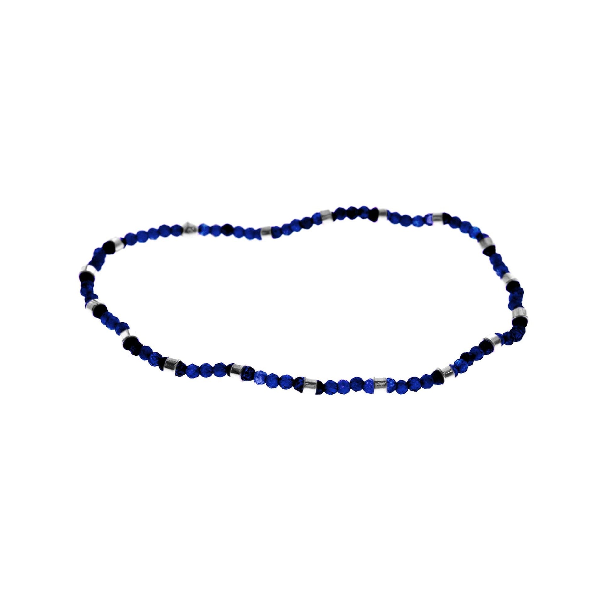 Avianna lapis lazuli stretch bracelet with bead spacers