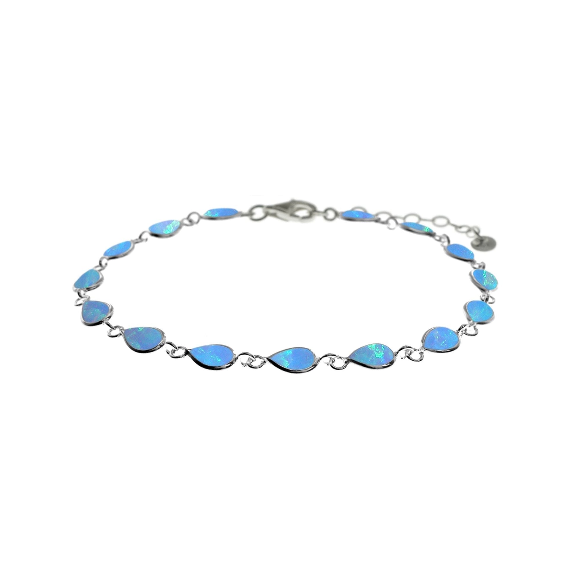 Angelica dainty teardrop blue opalique bracelet