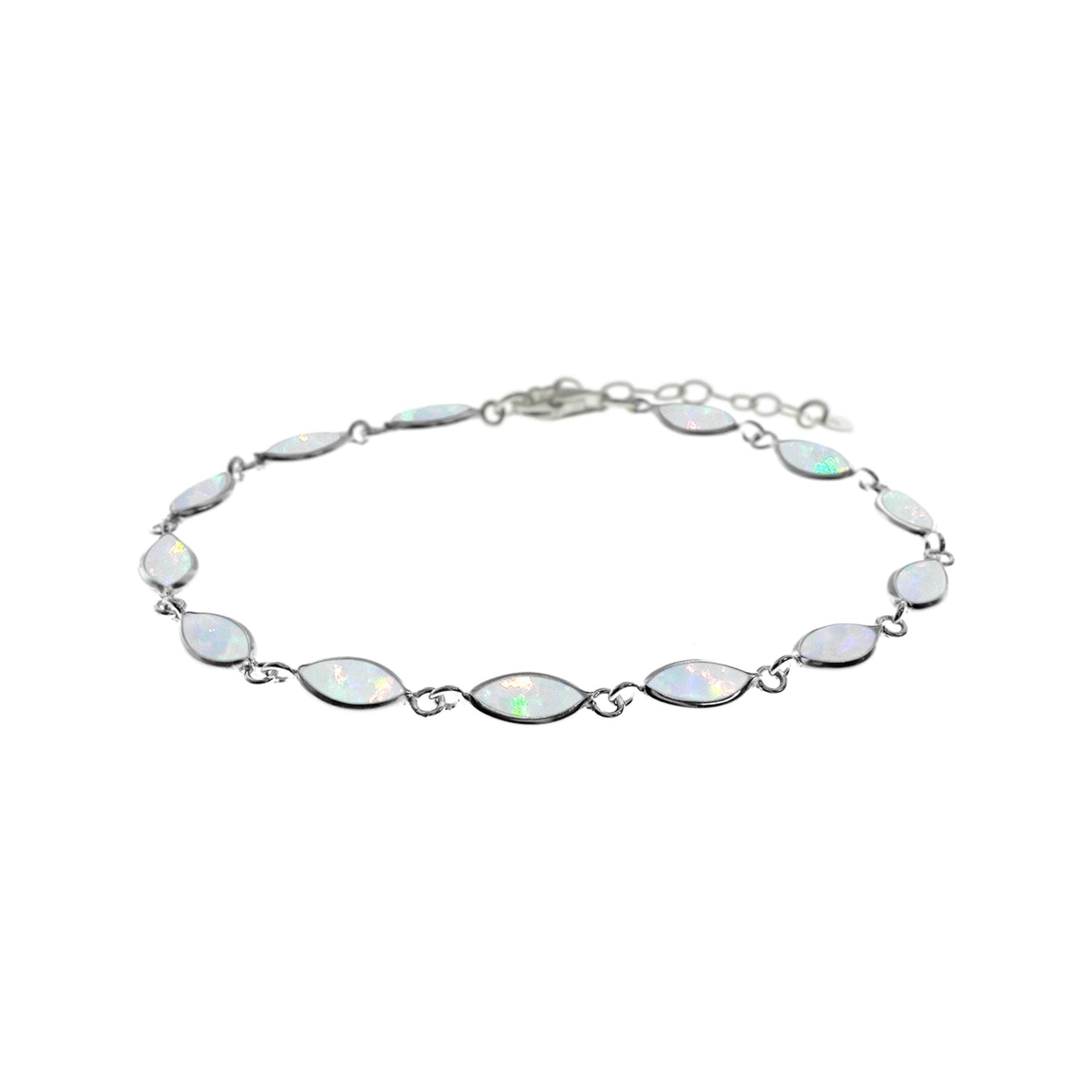 Angelica dainty marquis white opalique bracelet