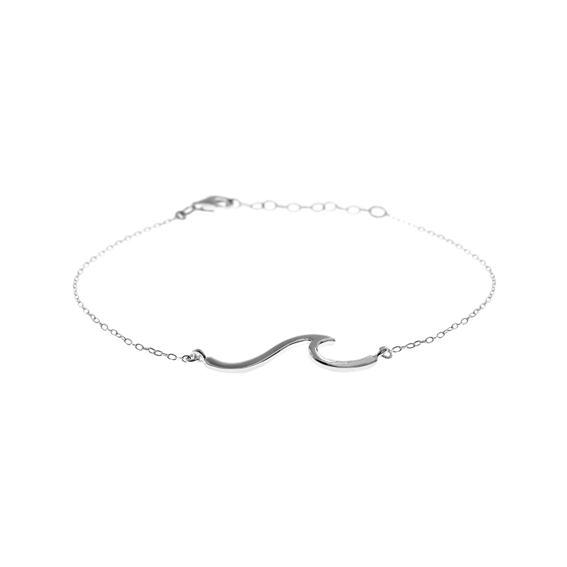 Mila simple wave silver chain bracelet