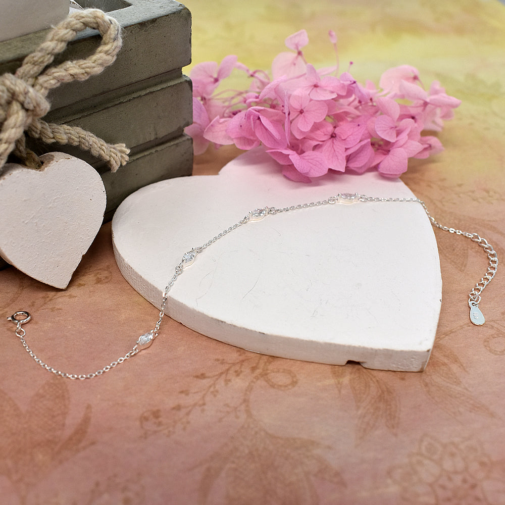 Kenzie marquis CZ chain bracelet