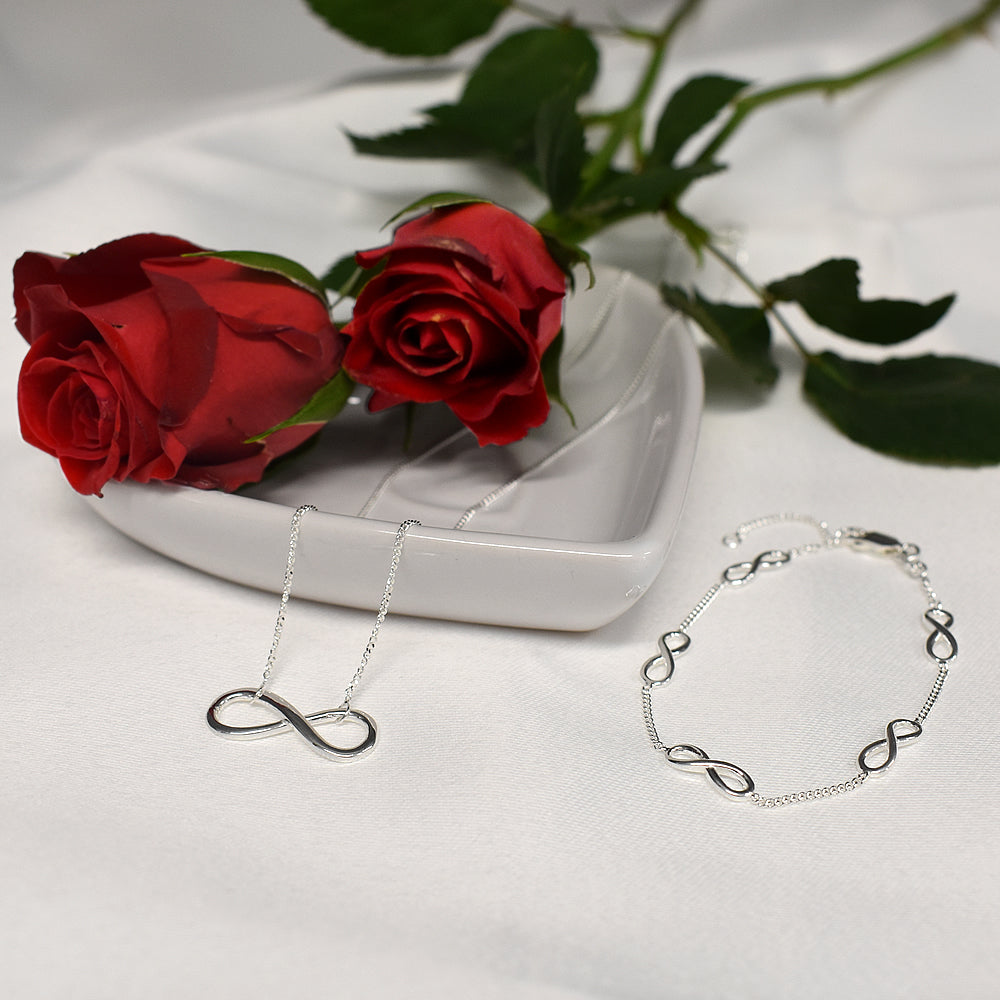 Paige inline infinity symbol silver bracelet